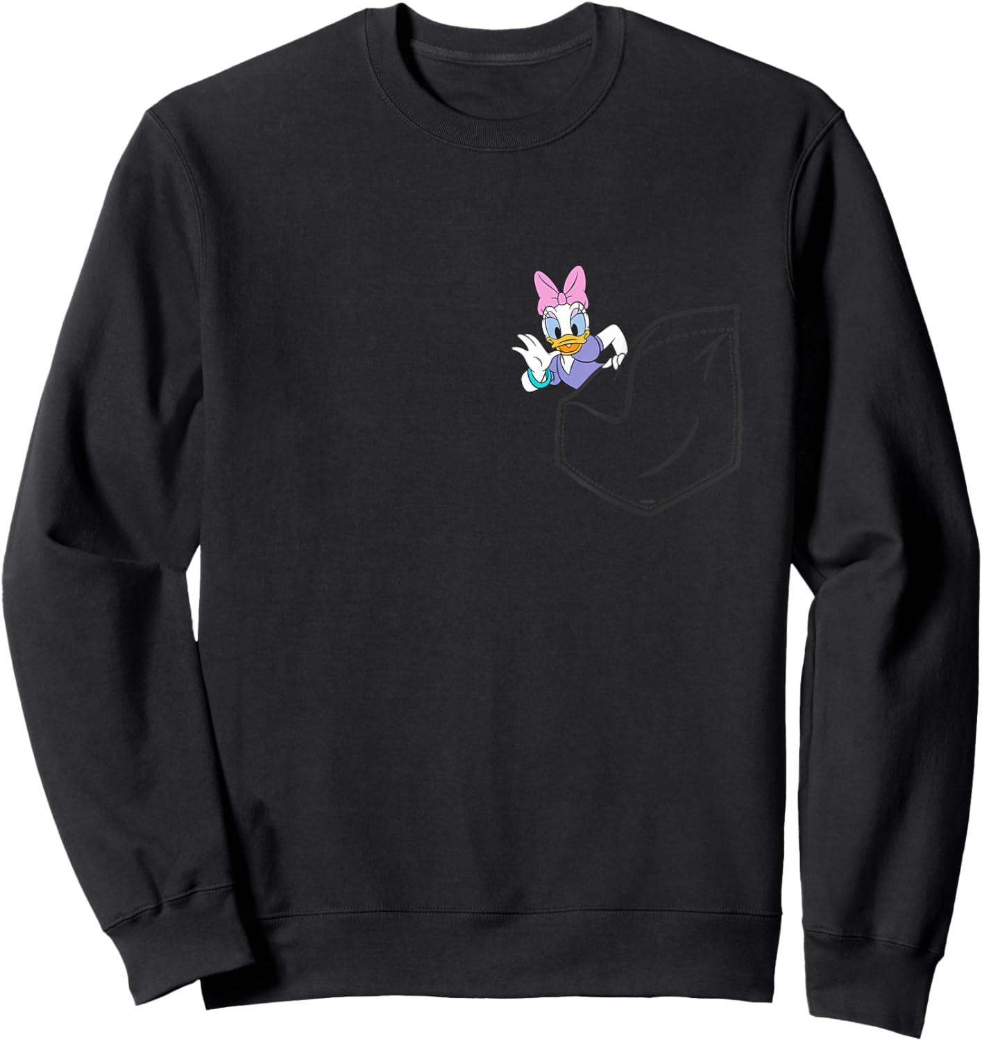 Disney Mickey & Friends Daisy Duck Small Pocket Sweatshirt - Sweatshirt | Black