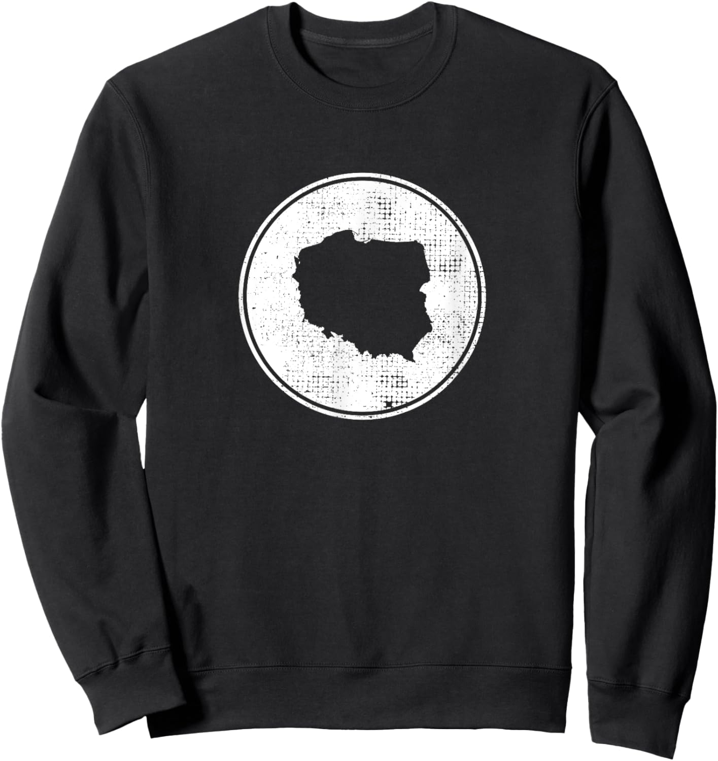 Poland Vintage Map Polish Proud Pole Sweatshirt - Sweatshirt | Black