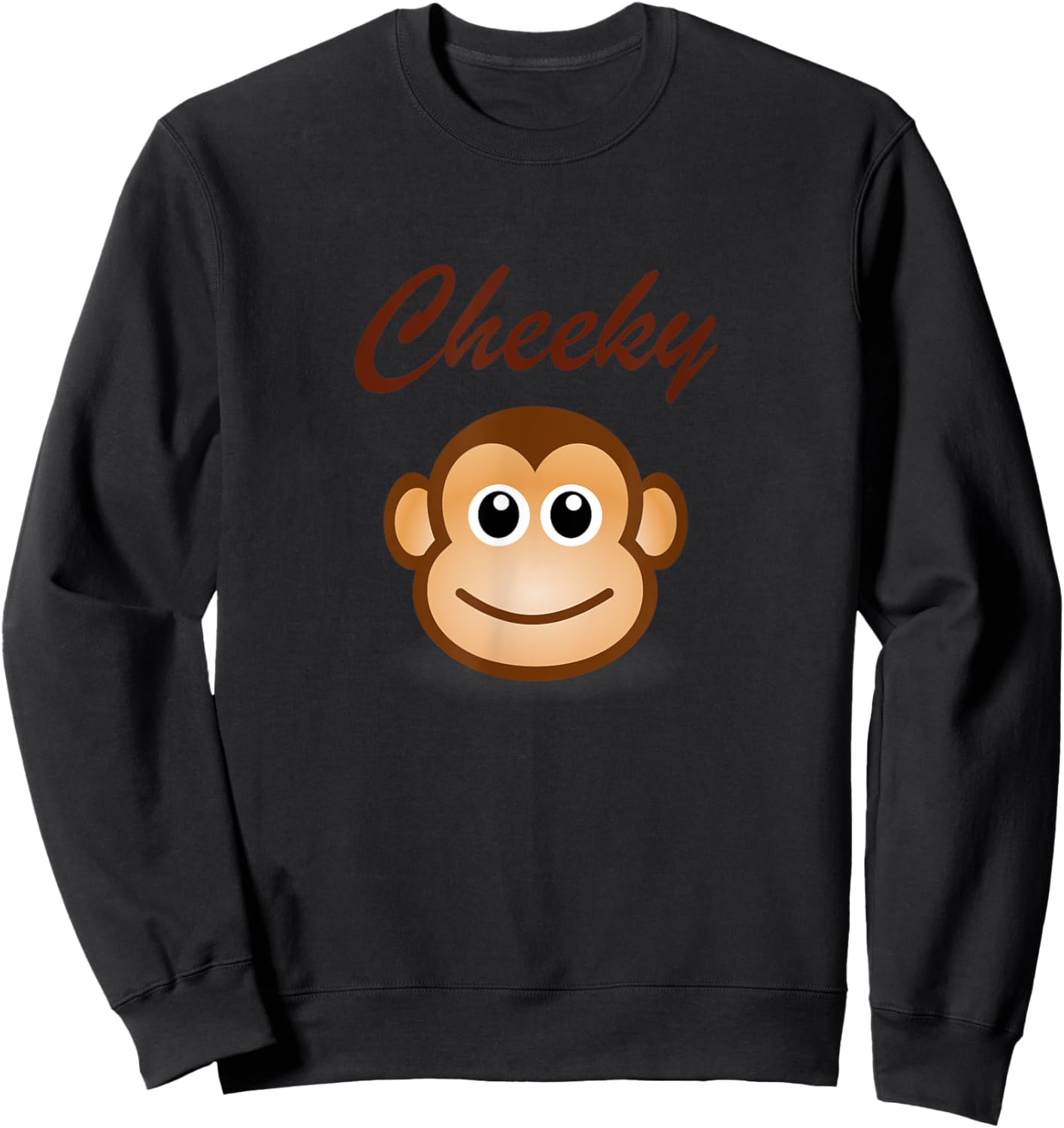 Cheeky Monkey Funny Sweatshirt - Sweatshirt | Black