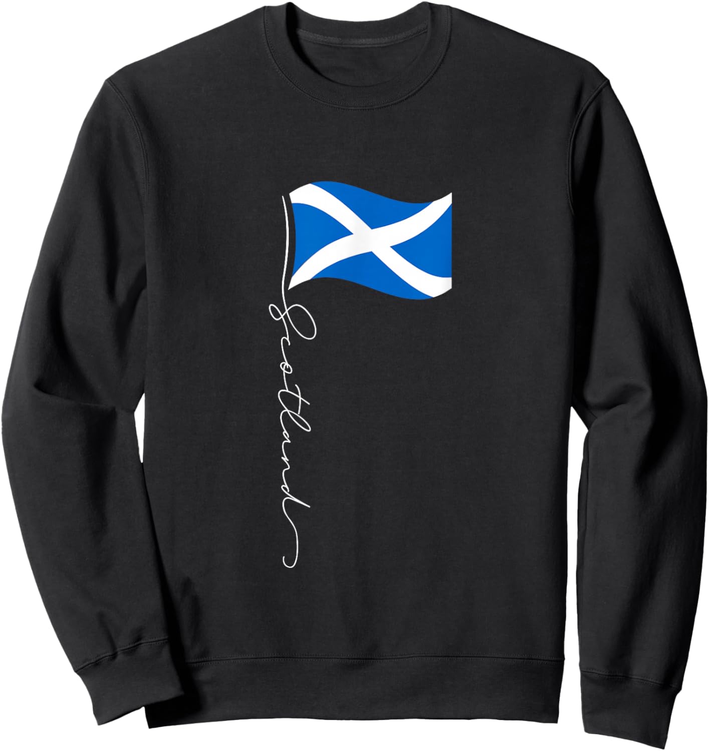 Scotland Signature Flag Pole - Patriotic Scottish Flag Sweatshirt - Sweatshirt | Black