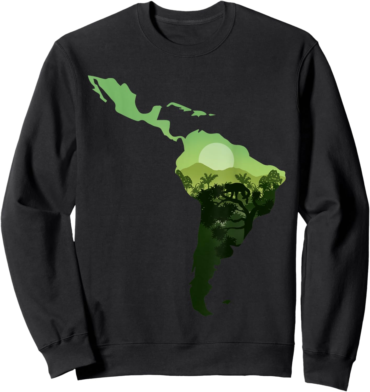 Latin america map and beautiful nature Sweatshirt - Sweatshirt | Black