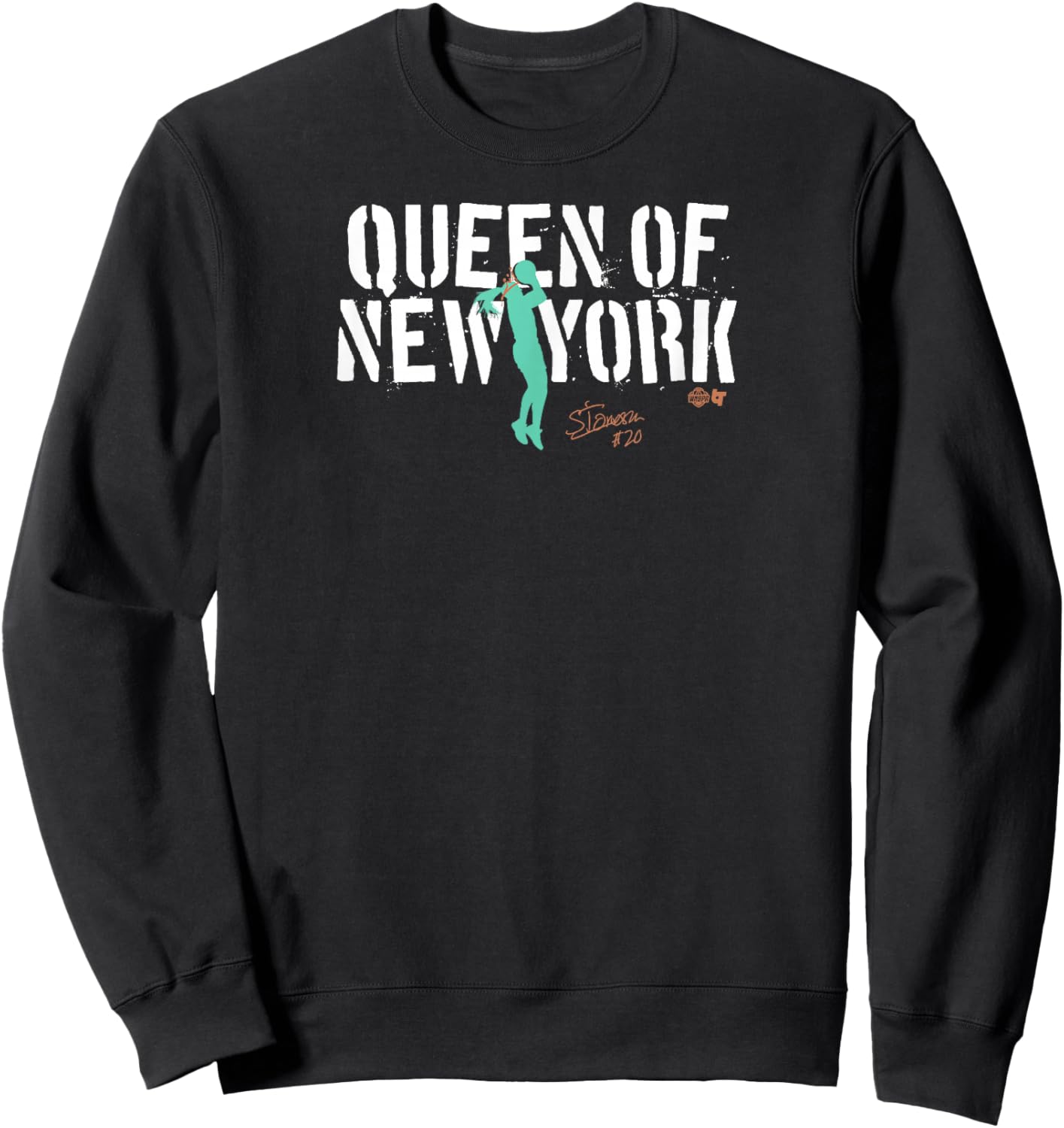 Sabrina Ionescu - Queen of NY Basketball - WNBA Players Assn Sweatshirt - Sweatshirt | Black