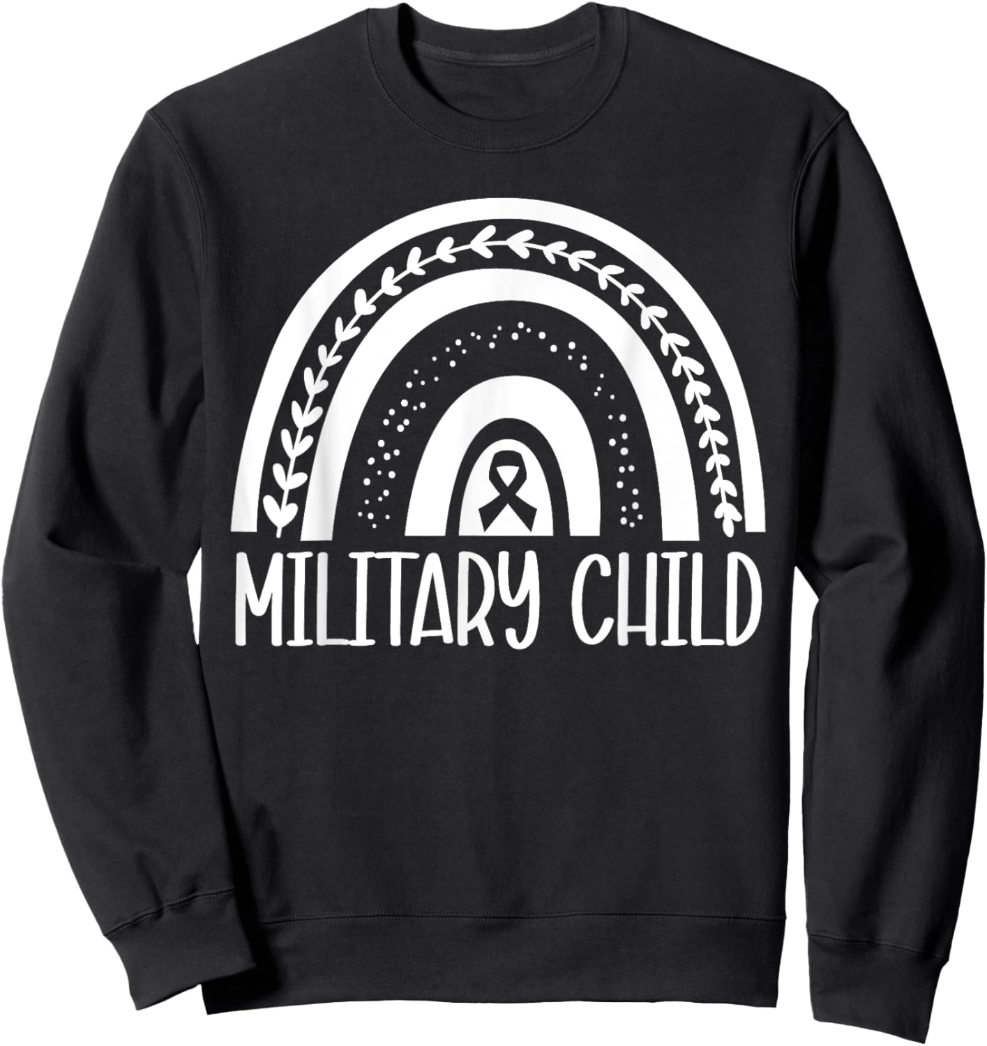 Purple Up For Kids Military Child Month Army Soldier Veteran Sweatshirt - Sweatshirt | Black