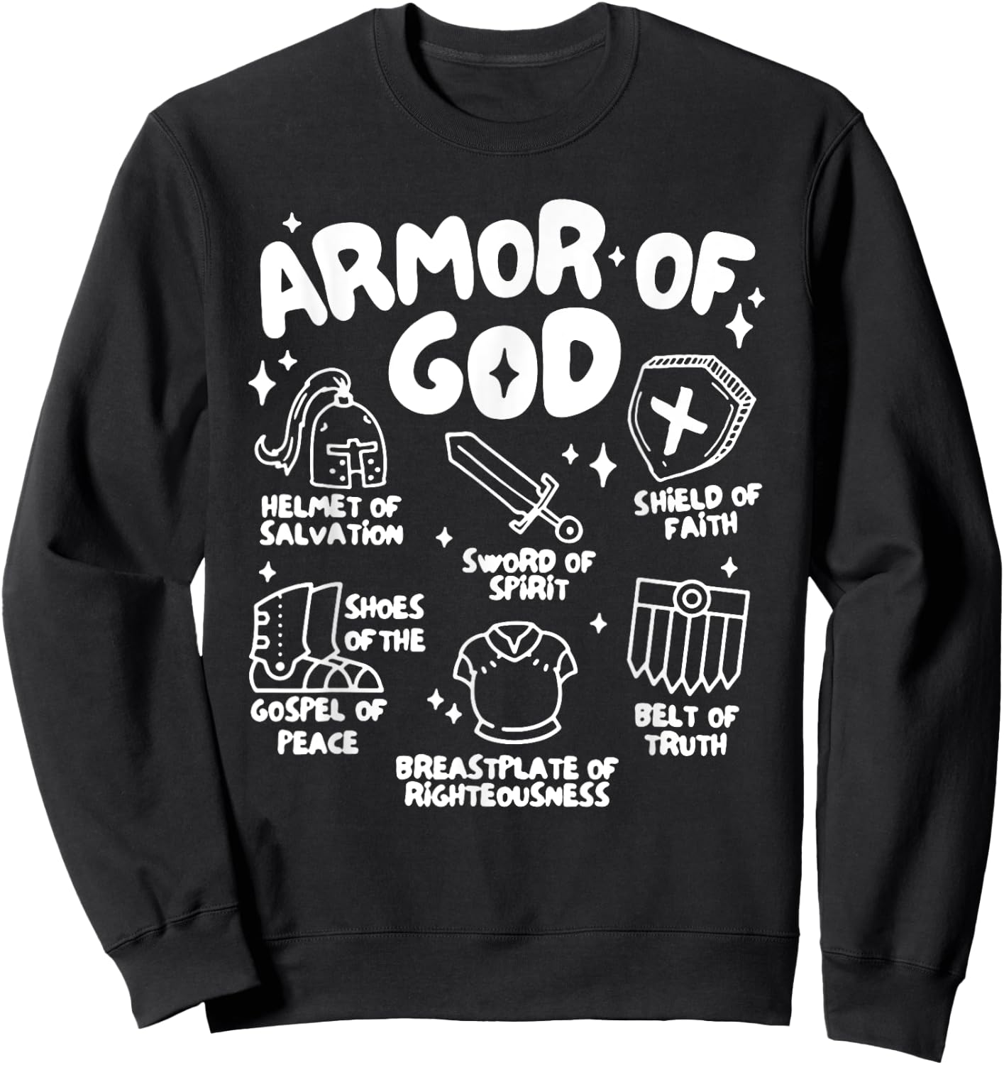 Put On The Full Armor Of God Kid Sweatshirt - Sweatshirt | Black
