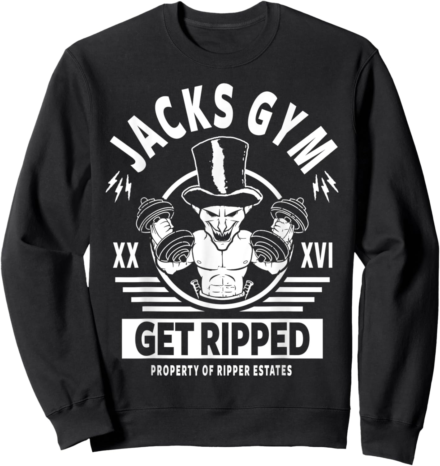 Jack The Ripper Fitness & Exercise Gym Motivation Workout Sweatshirt - Sweatshirt | Black