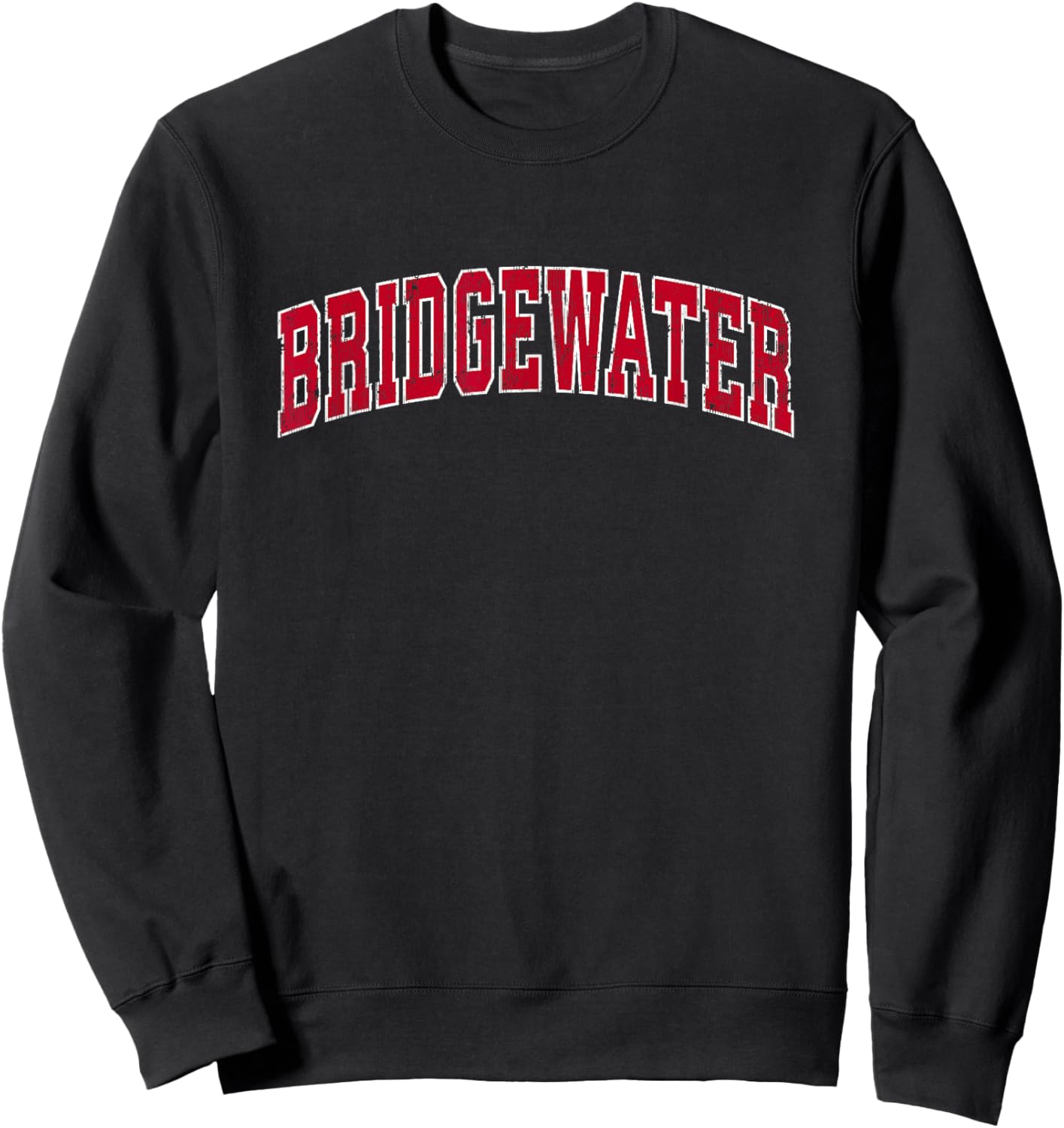 Bridgewater Massachusetts MA Vintage Sports Design Red Desig Sweatshirt - Sweatshirt | Black