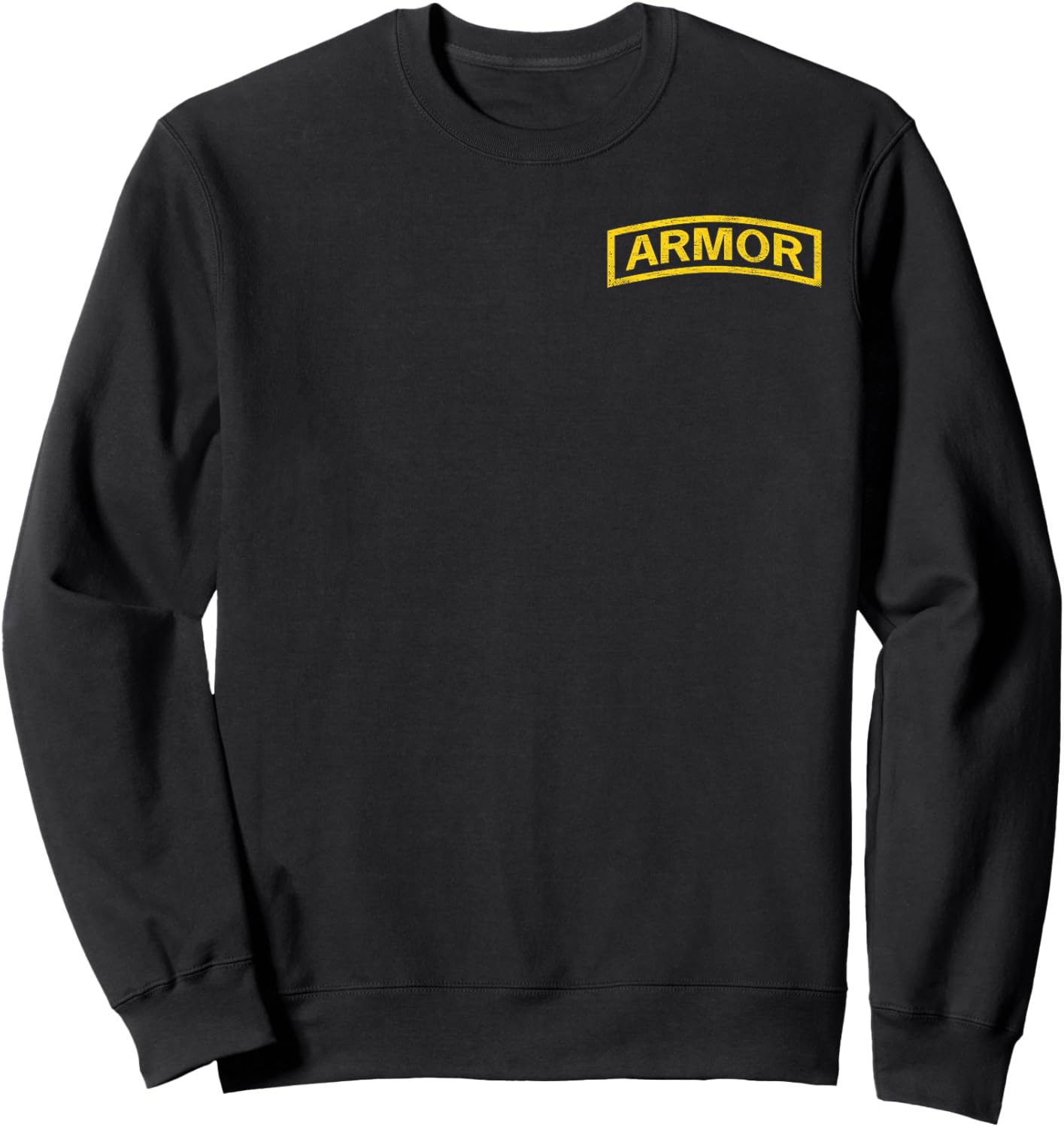 GS Military Designs Army Armor Tab on Front, Branch Insignia on Back Black -Adults Sweatshirt - Sweatshirt | Black