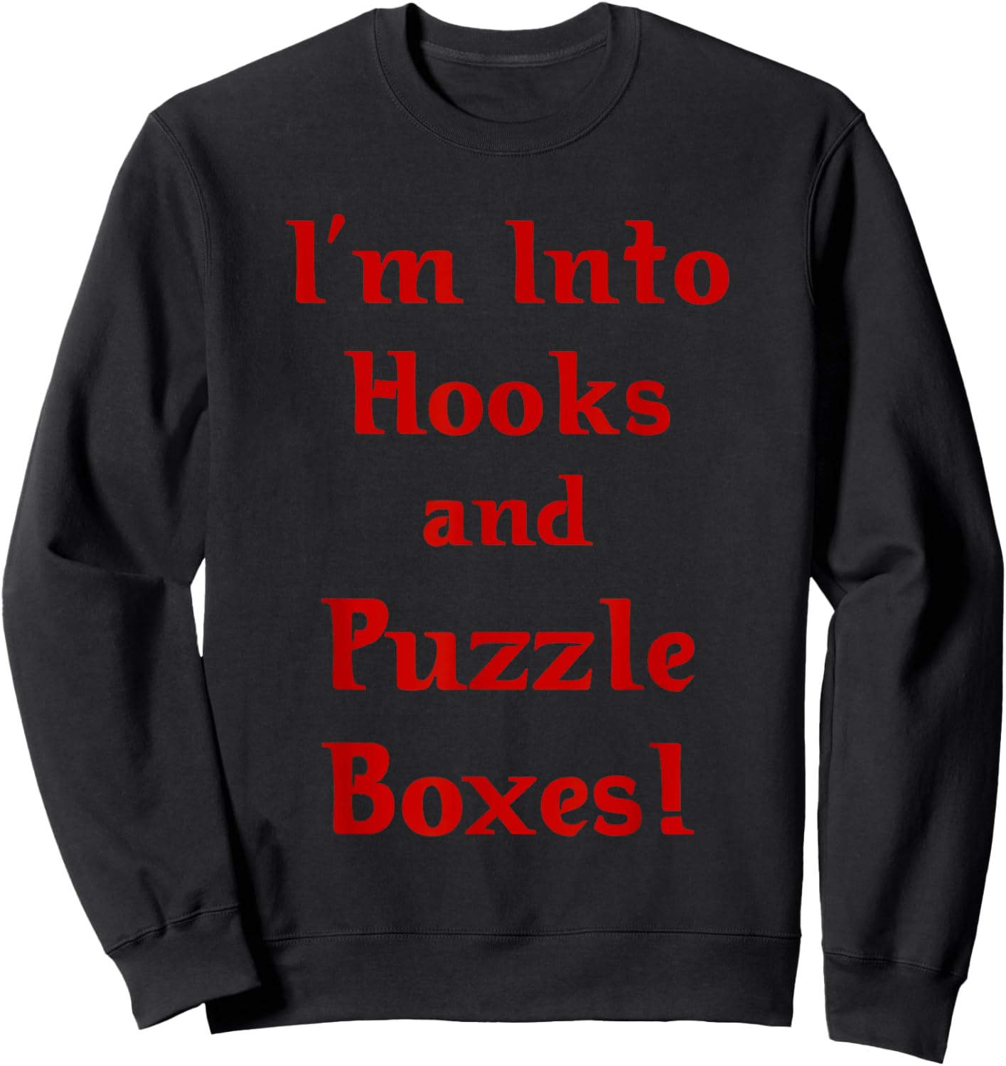 Hellraiser Inspired Hooks and Puzzle Boxes Horror Novelty Sweatshirt - Sweatshirt | Black