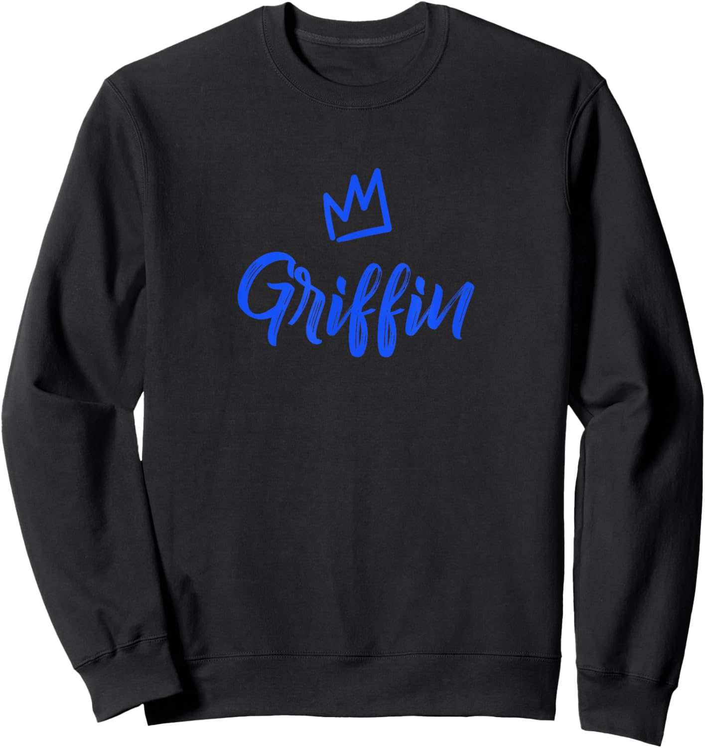 Griffin the King / Blue Crown & Name Called Griffin Sweatshirt - Sweatshirt | Black