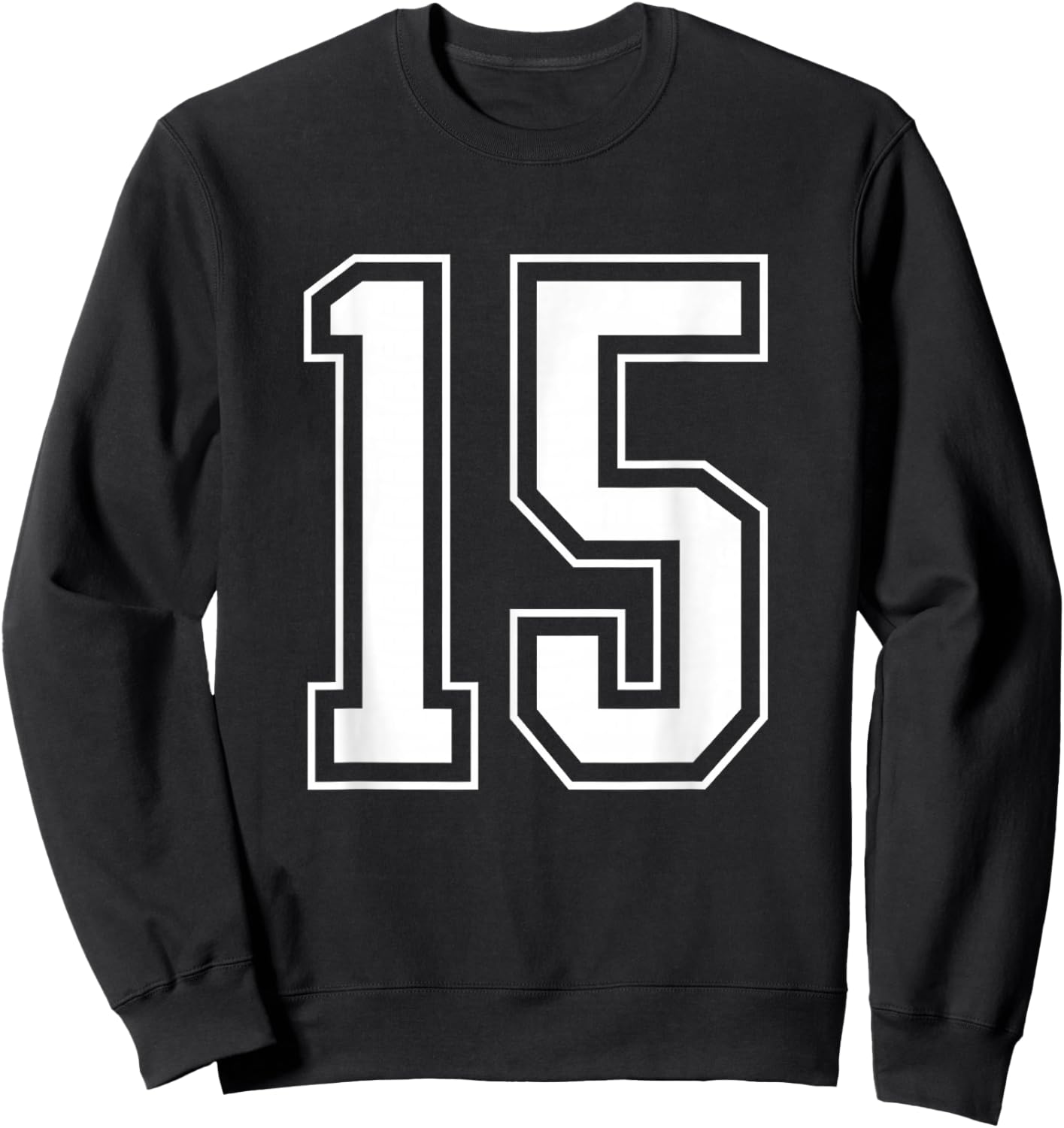 Varsity Jersey Number 15 Sweatshirt - Sweatshirt | Black