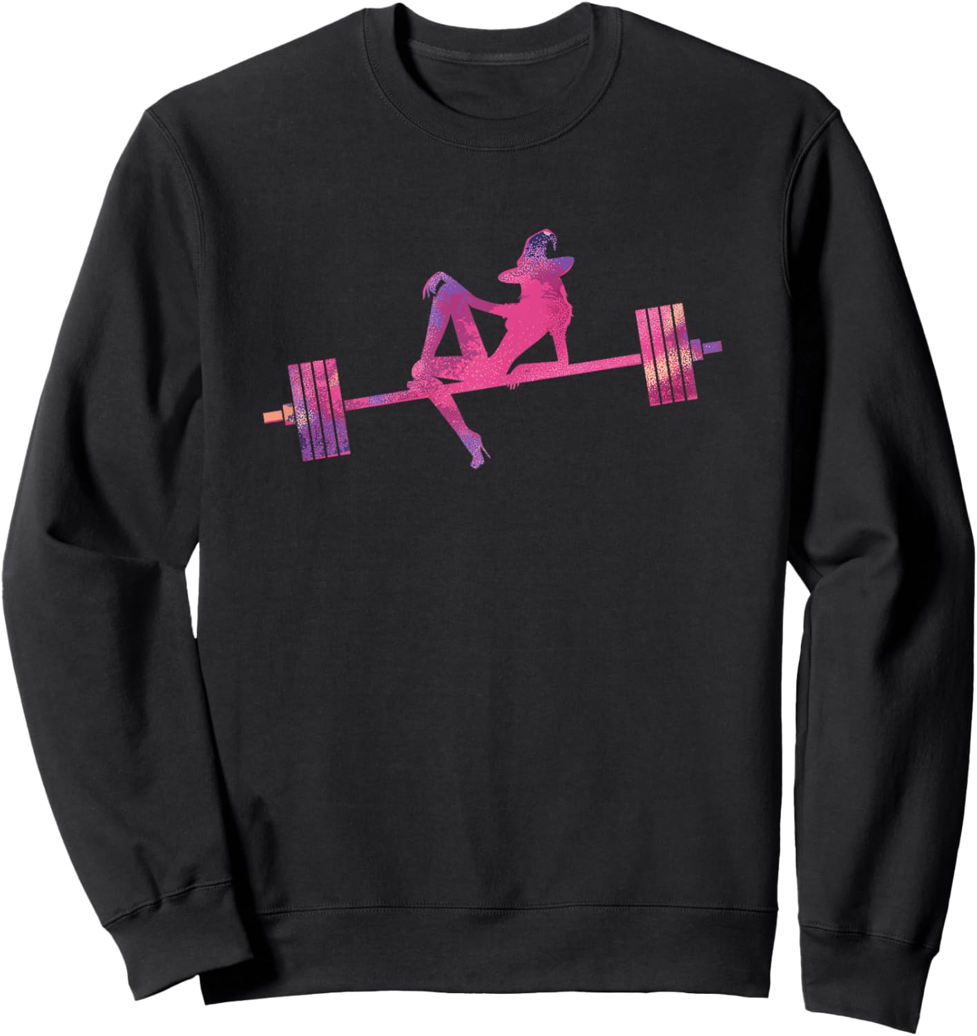 Weightlifting Witch Halloween Gym working out bodybuilding Sweatshirt - Sweatshirt | Black