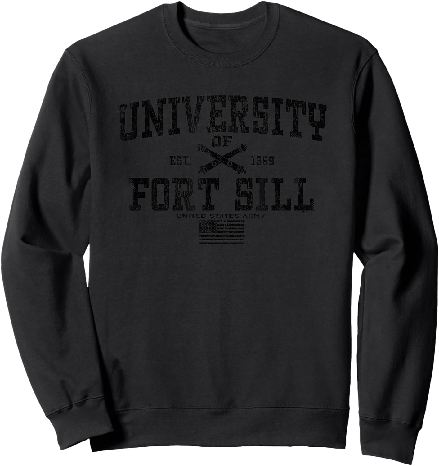 University of Fort Sill - Army Artillery School, Oklahoma Sweatshirt - Sweatshirt | Black