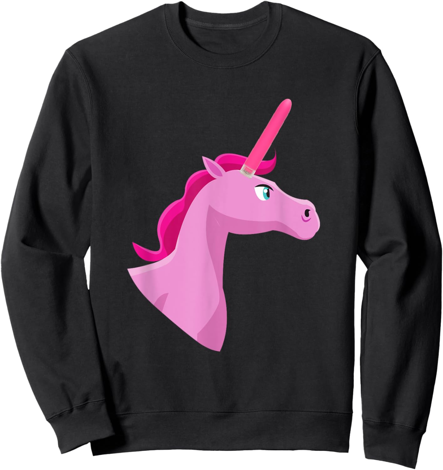 Unicorn with a vibrator for a horn Sweatshirt - Sweatshirt | Black