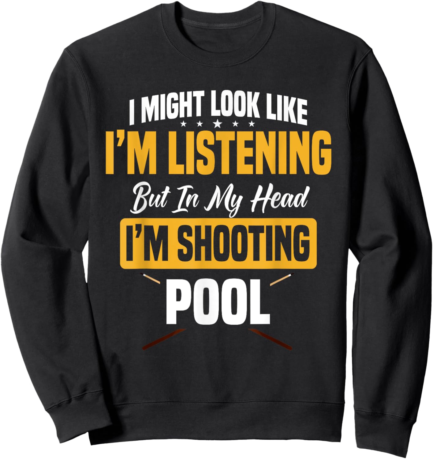 Billiards Player Pool Table Snooker Pyramid Billiard Stick Sweatshirt - Sweatshirt | Black
