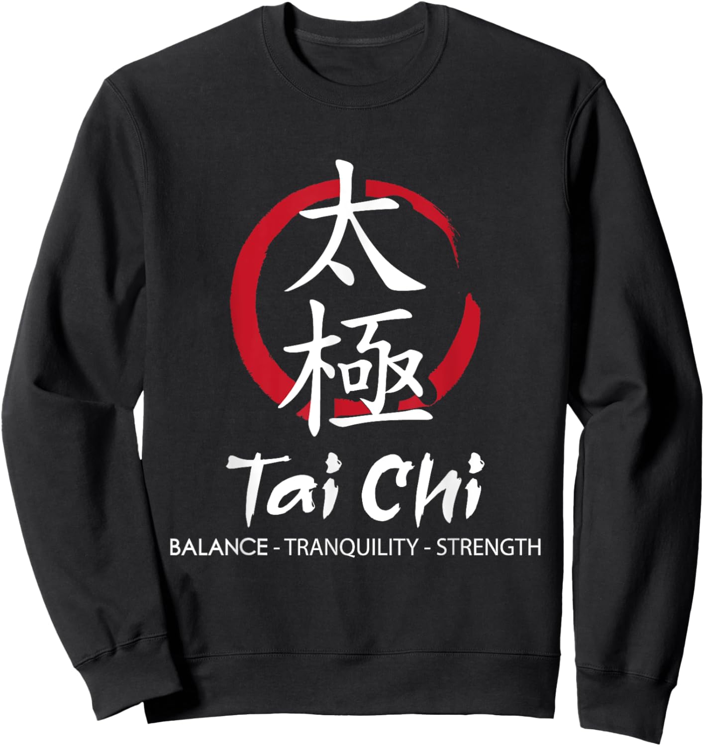 Tai Chi - Body Mind Wellness Spiritual Yin Yang Martial Arts Sweatshirt - Sweatshirt | Black