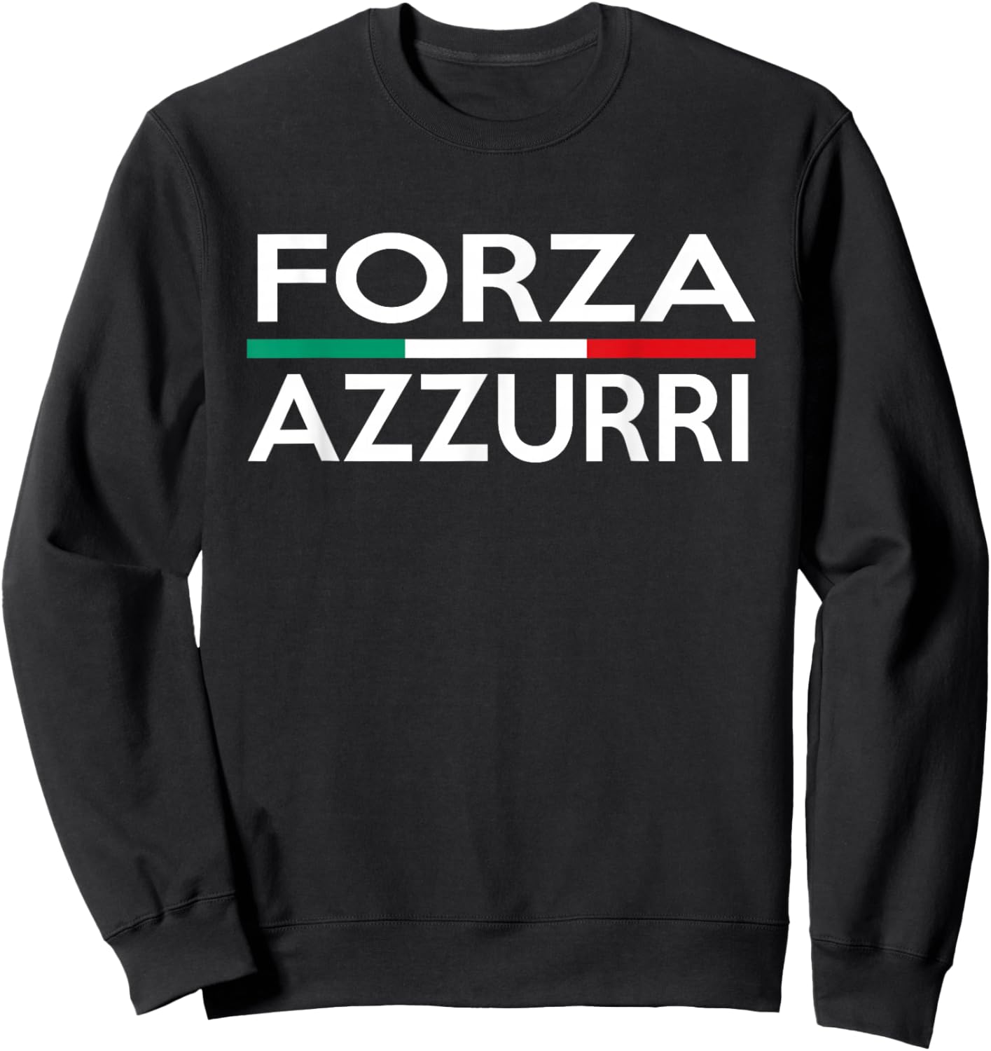 Italy National Pride | Forza Azzurri Italia Sweatshirt - Sweatshirt | Black