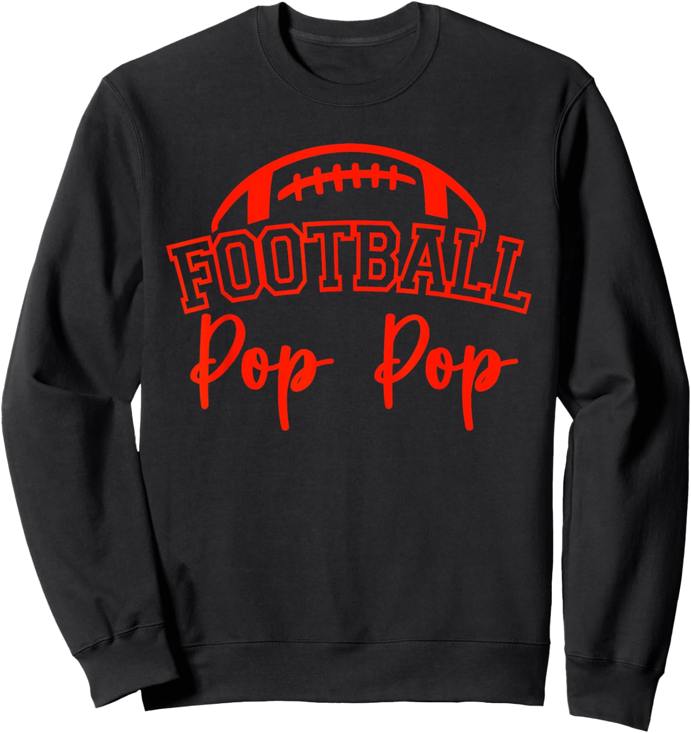 Football Pop Pop Matching Family Football Sweatshirt - Sweatshirt | Black