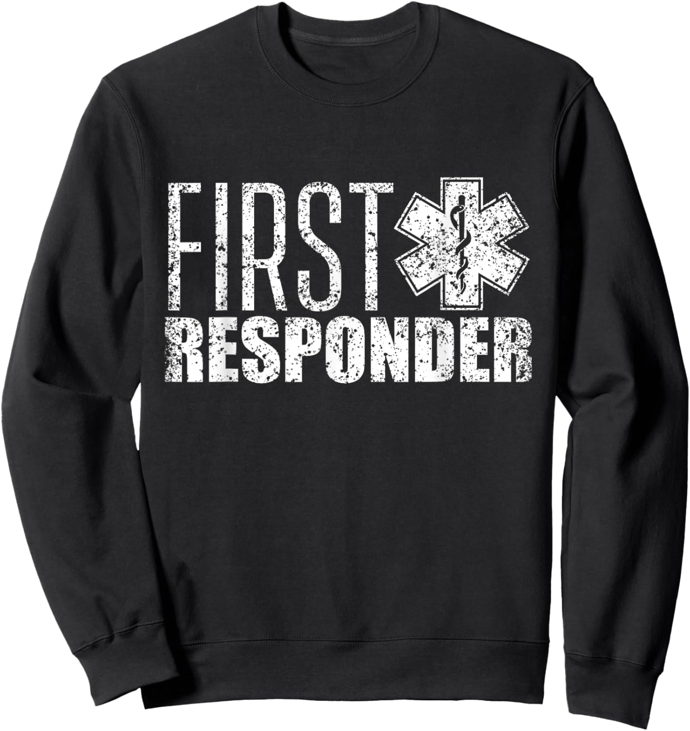First responder Emergency Paramedic EMT Aid Helper Sweatshirt - Sweatshirt | Black