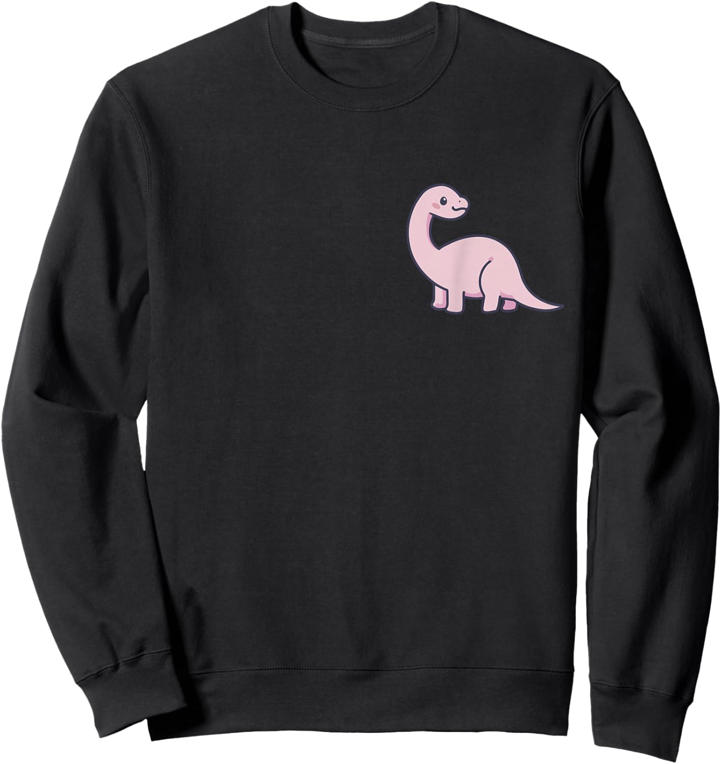 Dinosaur Cute Kawaii Lover Anime Pastel Goth Aesthetic Small Sweatshirt - Sweatshirt | Black