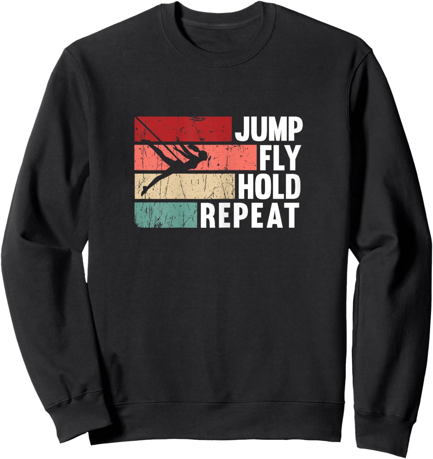 Bungee Fitness Equipment Jump Fly Sling Workout Sweatshirt - Sweatshirt | Black