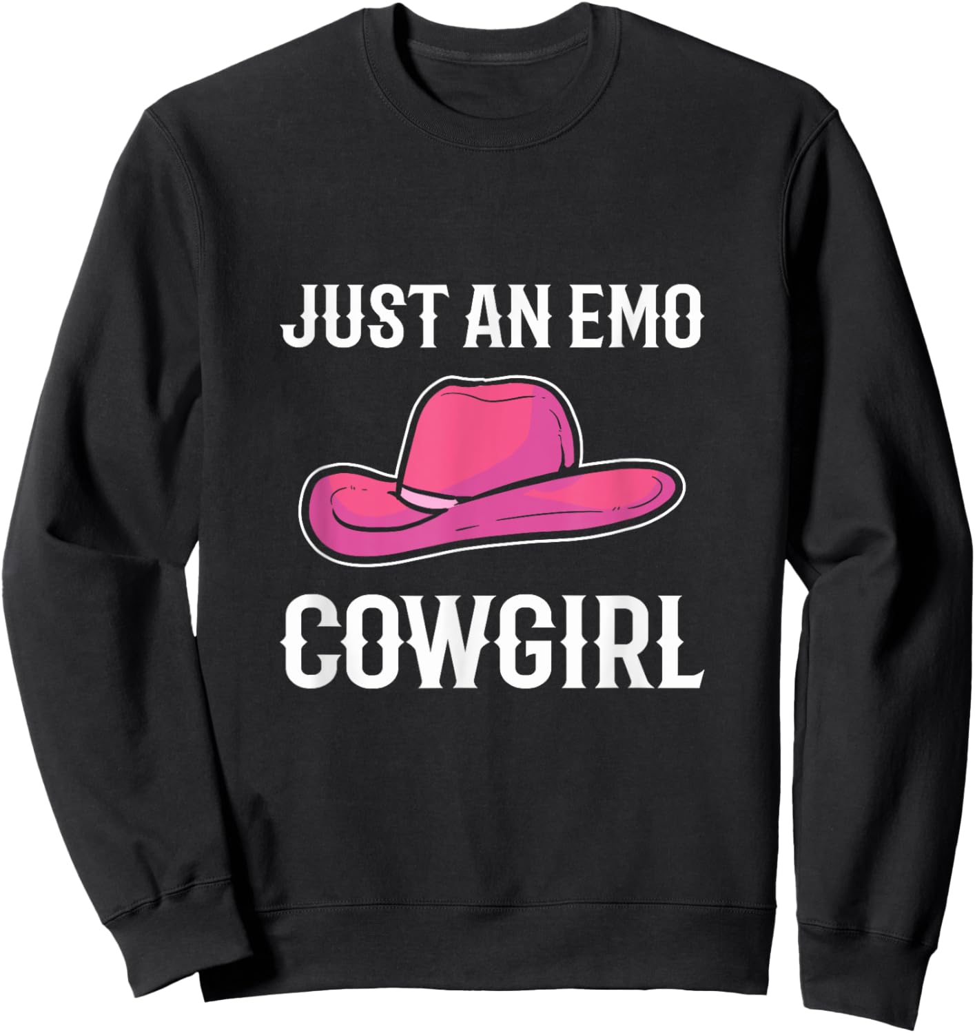 Emo Cowgirl. Emotional Lady Sweatshirt - Sweatshirt | Black