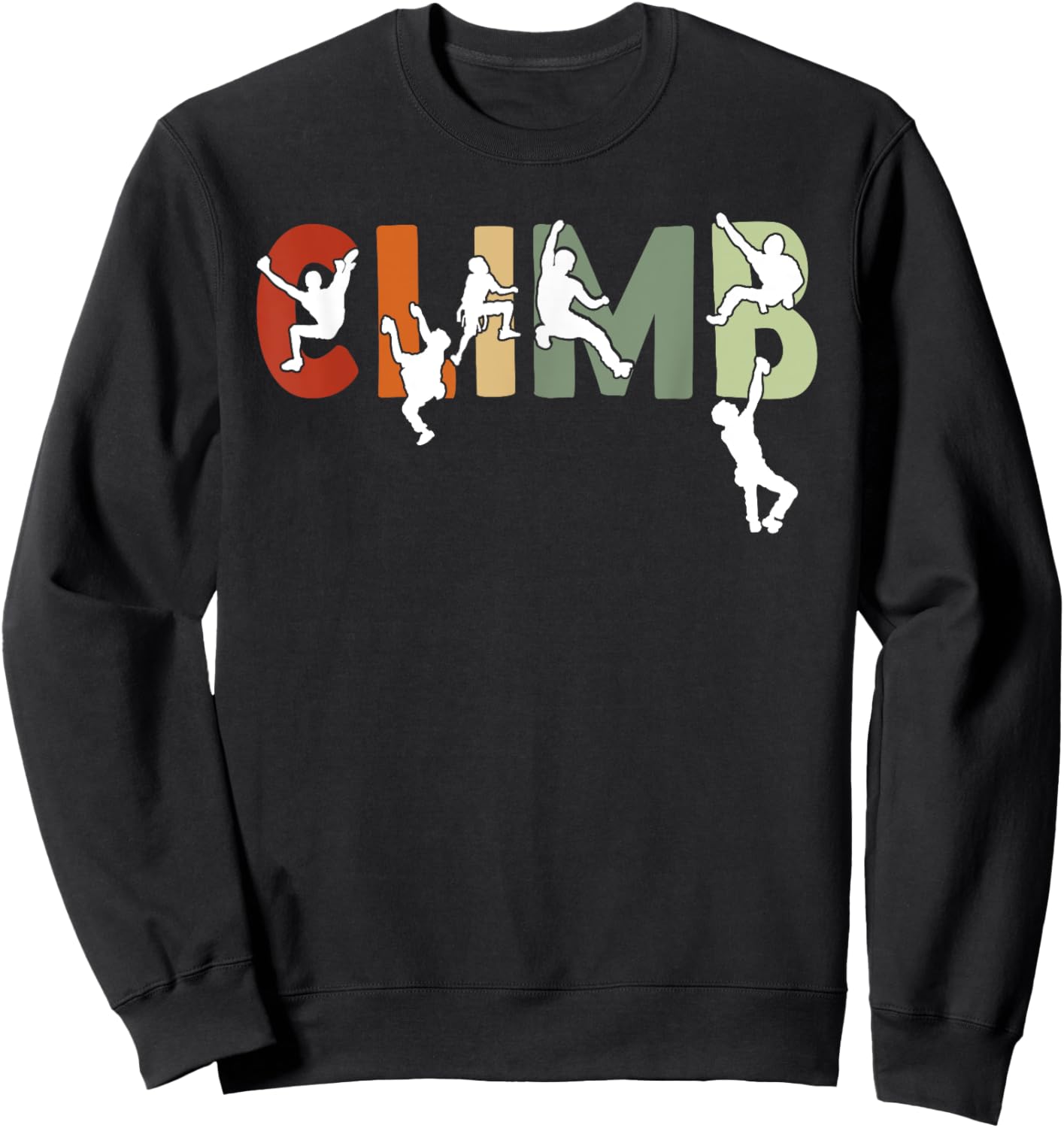 Vintage Climbing Bouldering Rock Climber Climbing Sweatshirt - Sweatshirt | Black
