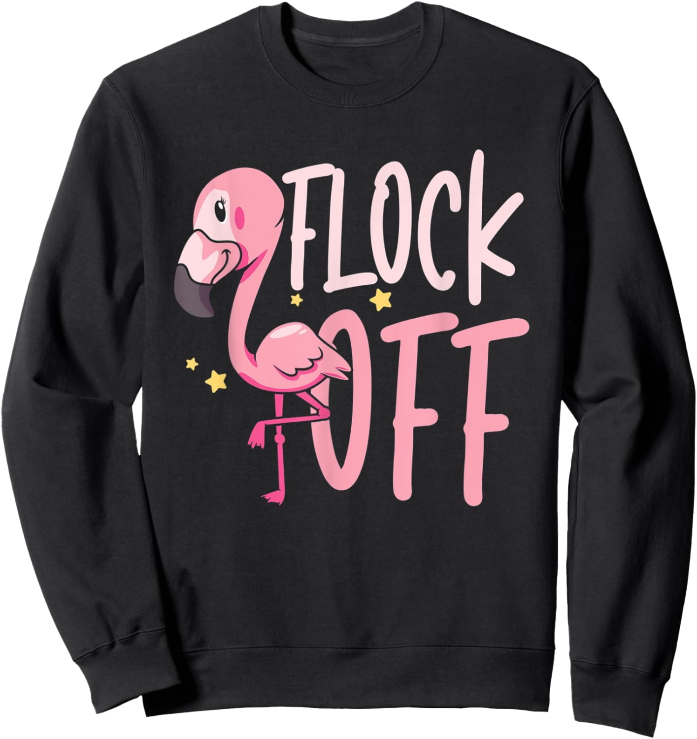 Flock Off for a Ornithologist Bird Owner Flamingo Fan Zoo Sweatshirt - Sweatshirt | Black