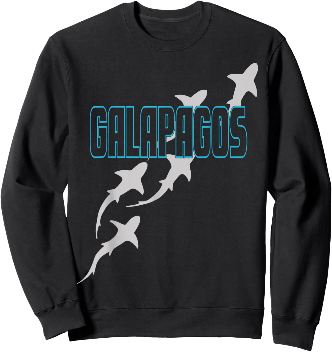 Shark Scuba Diving Galapagos, Sharks in Galapagos Islands Sweatshirt - Sweatshirt | Black