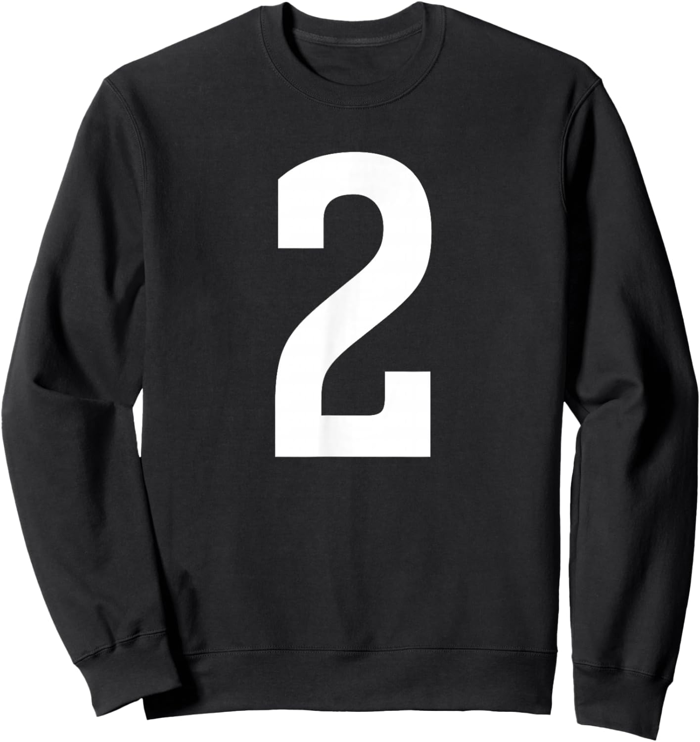 Number Two #2 Sport Team Uniform Sweatshirt - Sweatshirt | Black