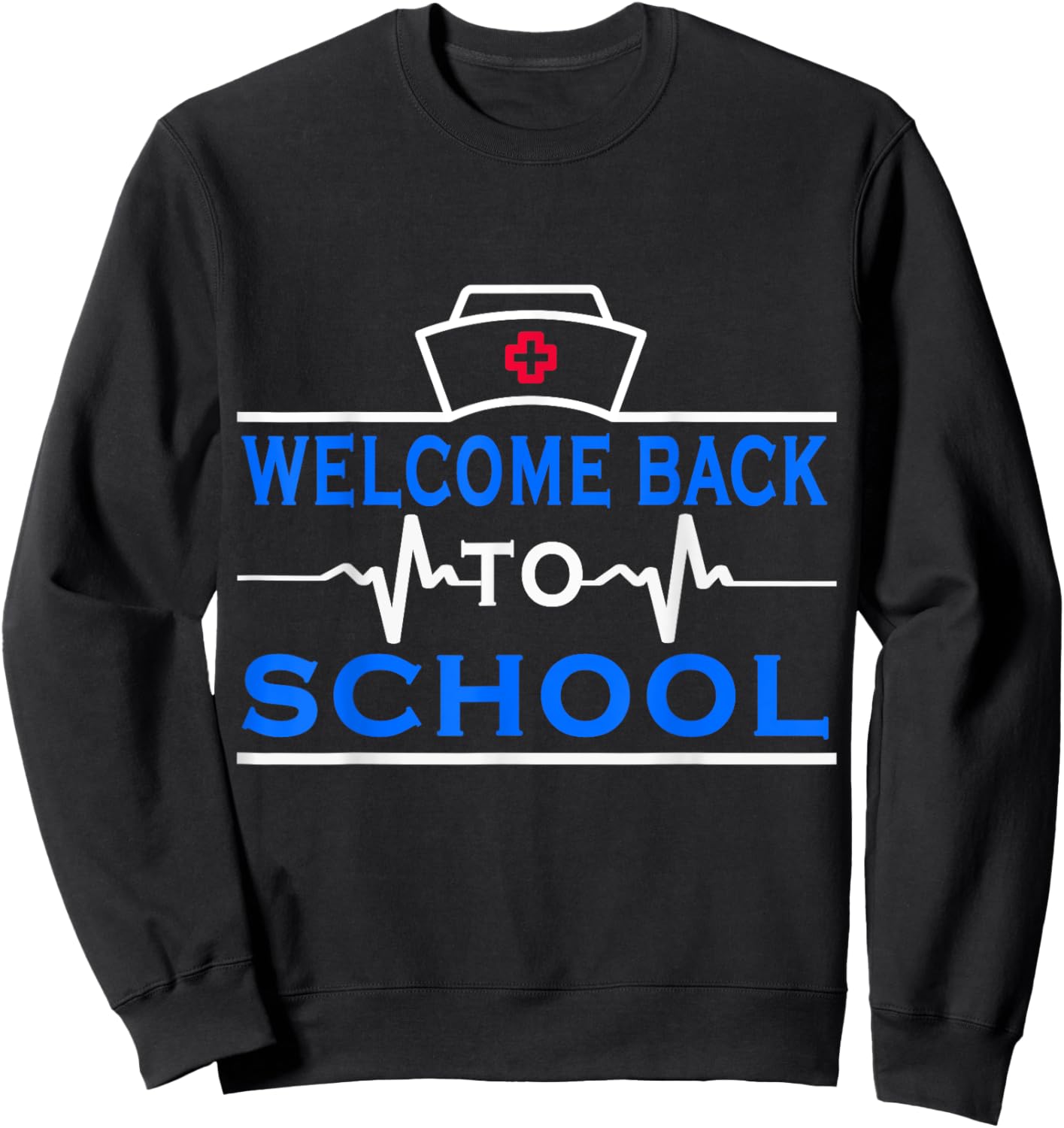 Elementary School Registered Nurse Back To School Nursing Sweatshirt - Sweatshirt | Black