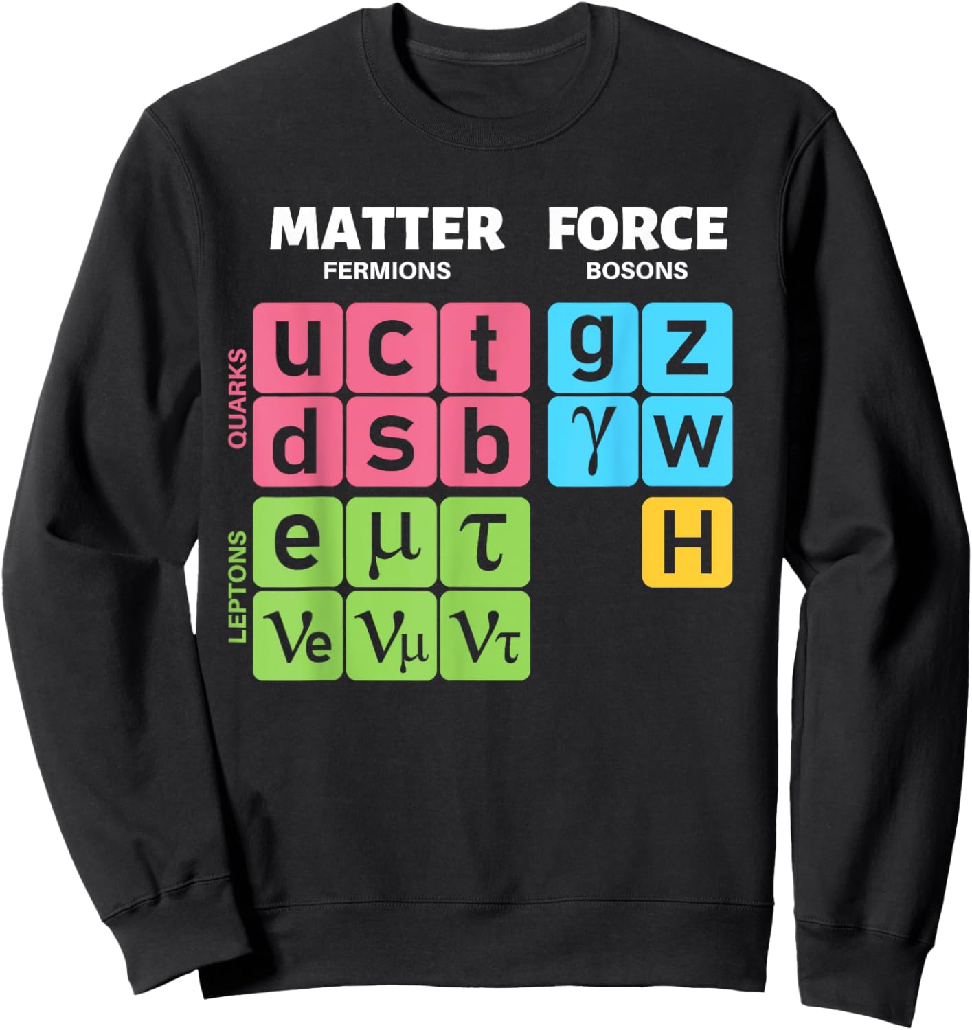 Standard Model Particle Physics Quantum Mechanics Quarks Sweatshirt - Sweatshirt | Black