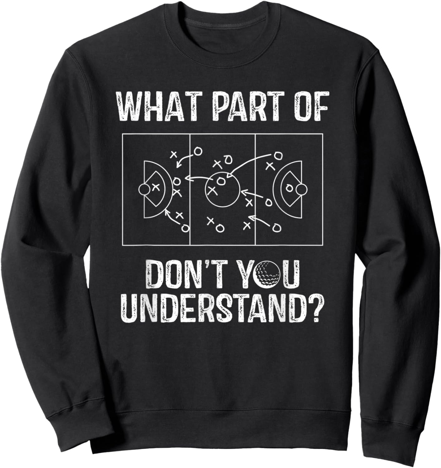 What Part Of Dont You Understand Funny Lacrosse Coach Player Sweatshirt - Sweatshirt | Black
