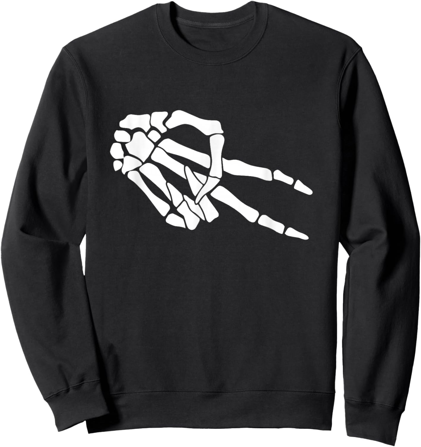 Unique Biker Wave Skeleton Hand For Motorcycle Riders Sweatshirt - Sweatshirt | Black