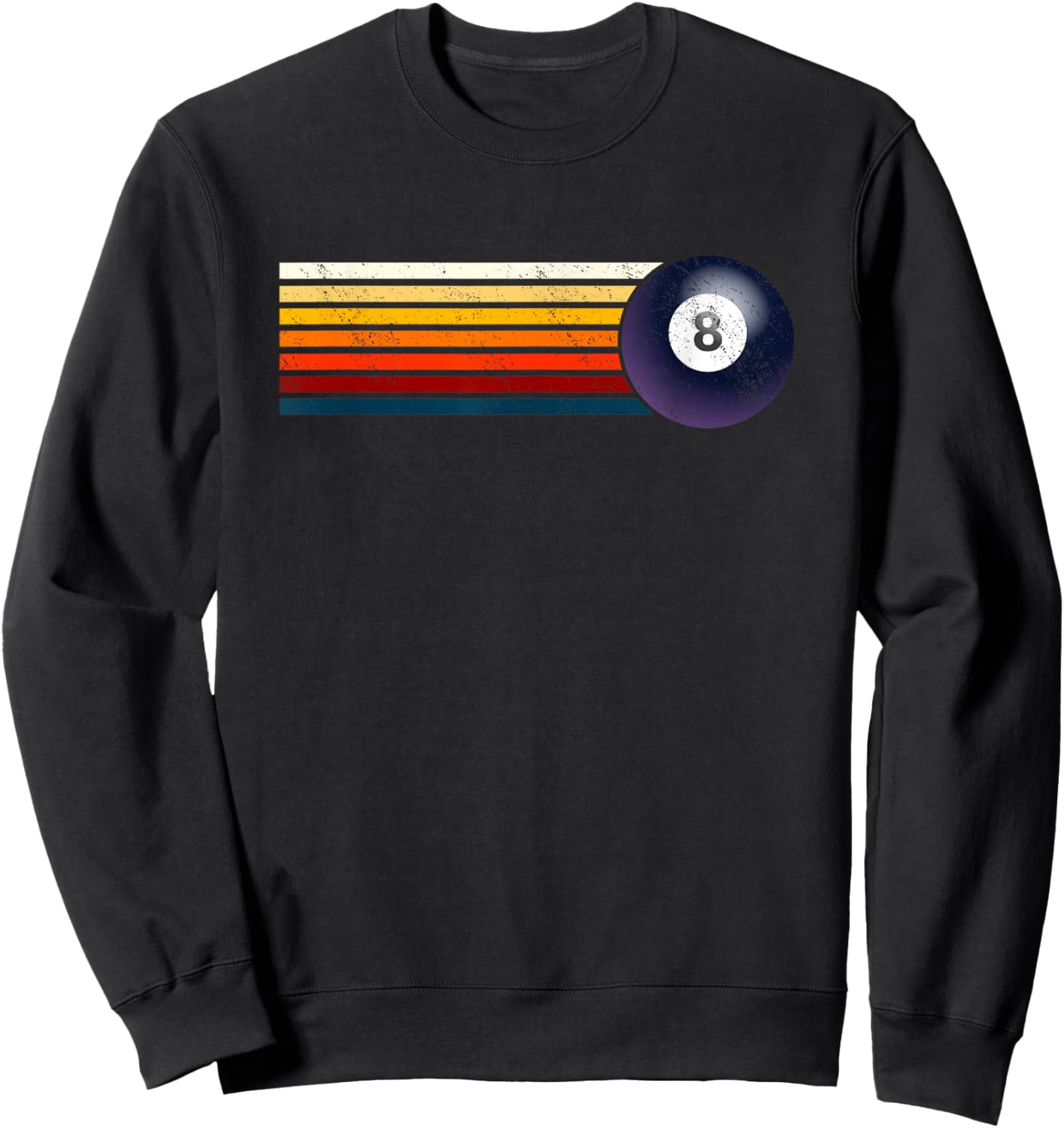 Retro Billiards Ball Eight Pool Table Snooker Pyramid Sweatshirt - Sweatshirt | Black