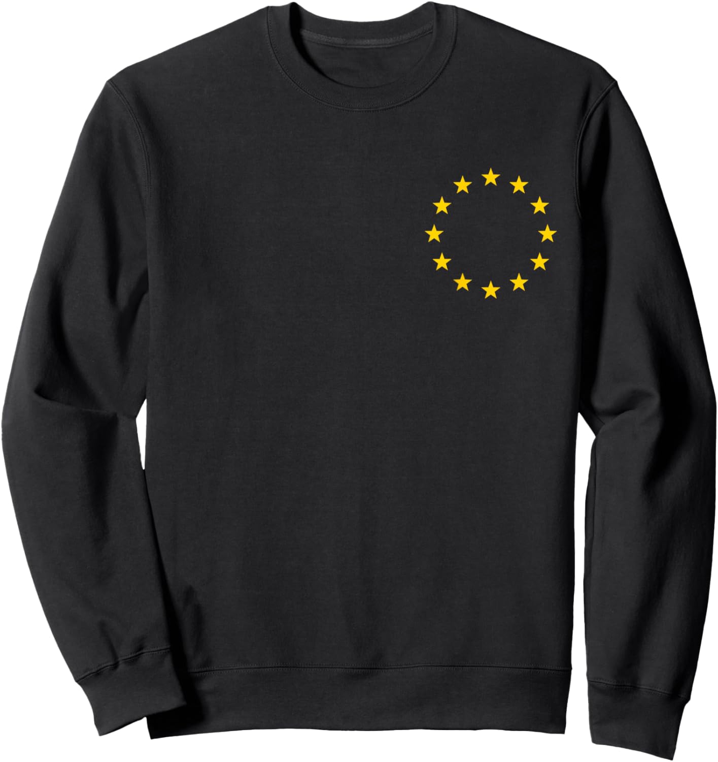 EU Stars European Union Flag Symbol Europe Sign Logo Sweatshirt - Sweatshirt | Black