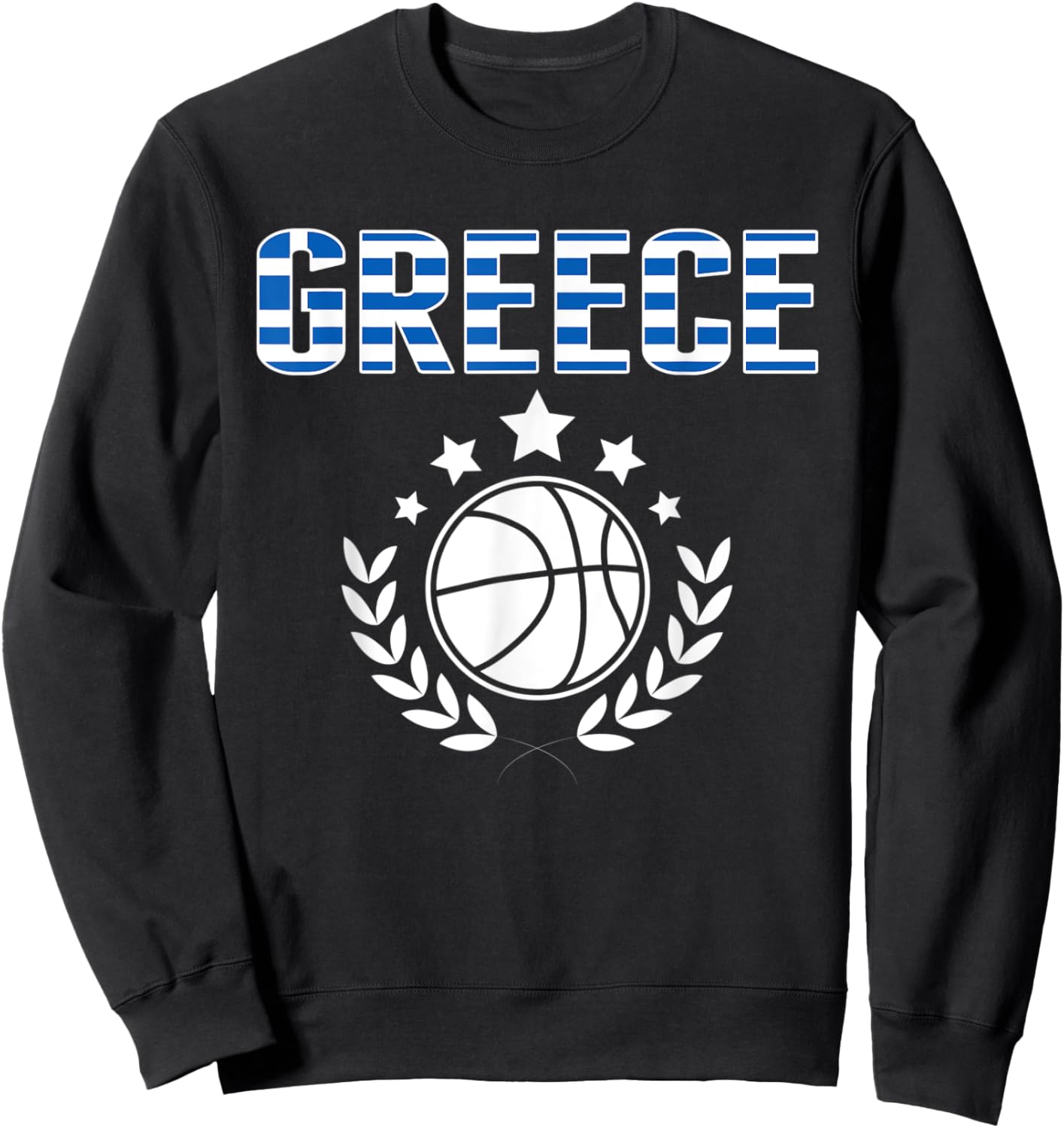 Greece Basketball Fans Jersey Greek Flag Summer Sport Lovers Men Women Kids Sweatshirt - Sweatshirt | Black
