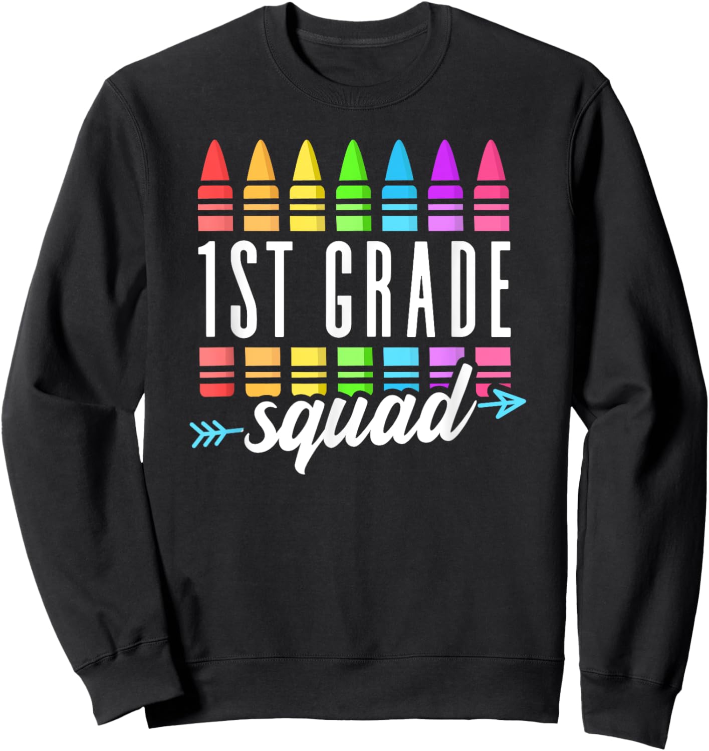 1st Grade Squad Back to School First Grade Teacher Boy Girl Sweatshirt - Sweatshirt | Black