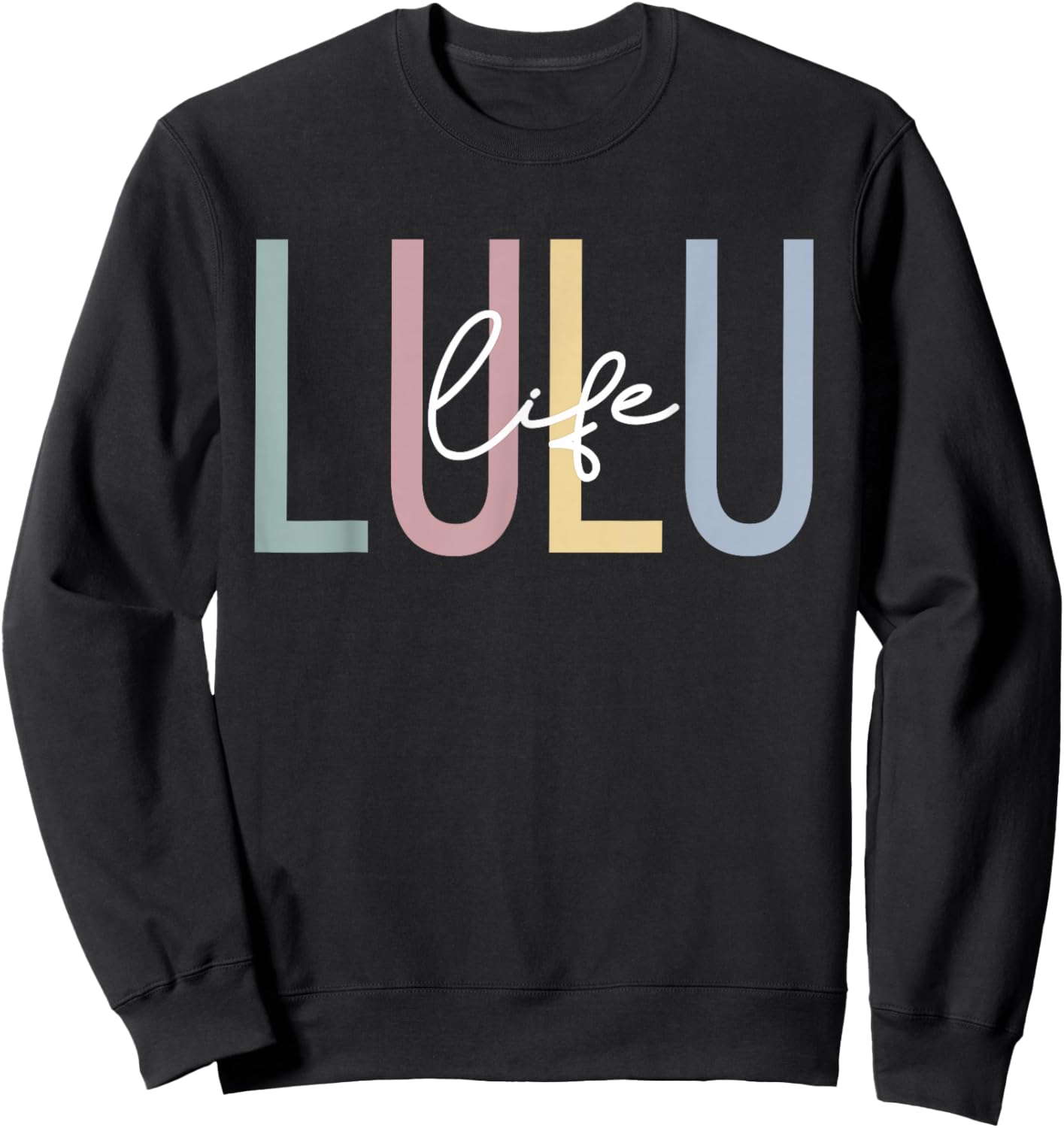 Lulu Life Lulu Grandma Boho Lulu Grandmother Sweatshirt - Sweatshirt | Black