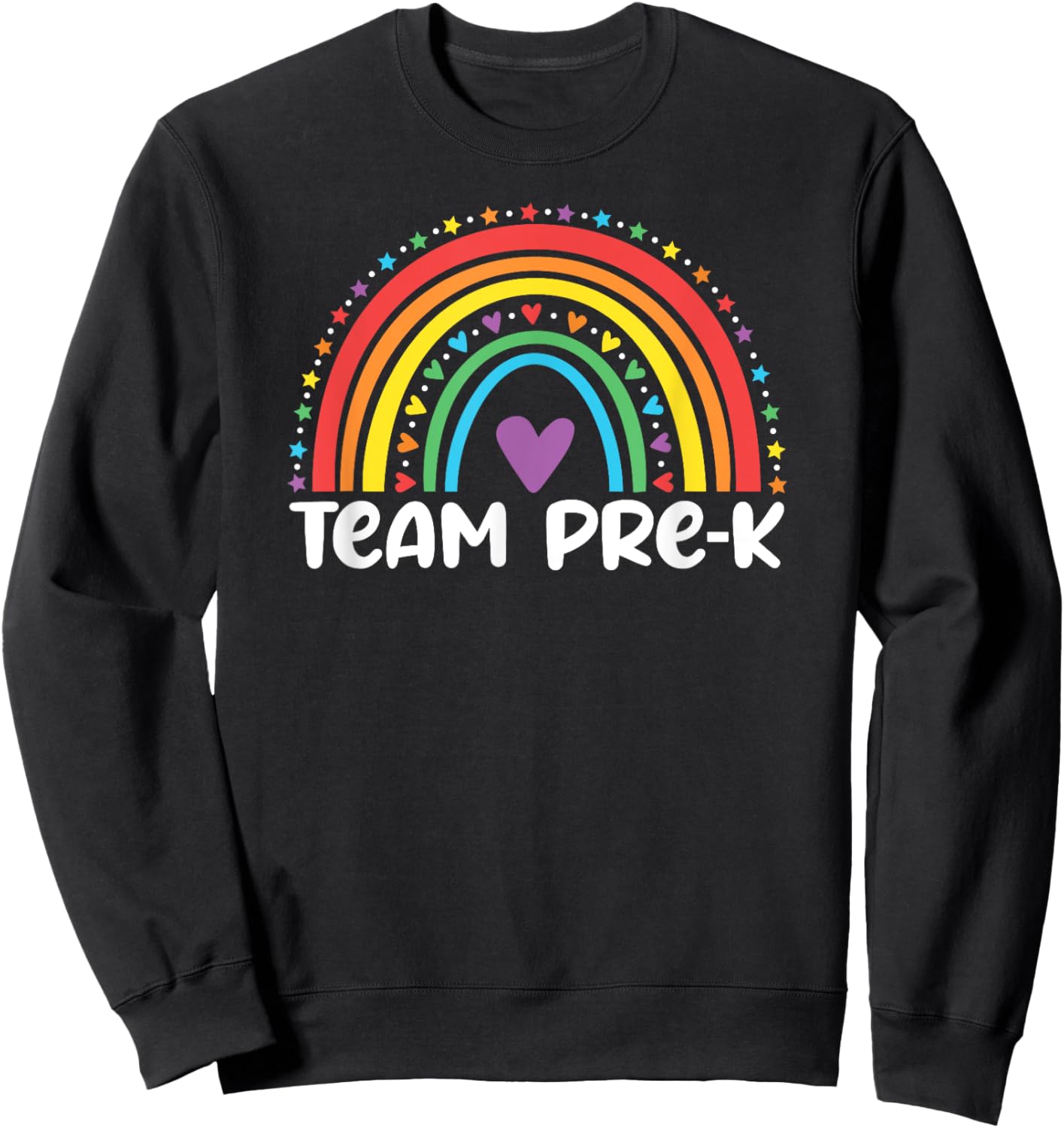 Team Pre-K Teacher Crew Squad Hello Back School Graduation Sweatshirt - Sweatshirt | Black