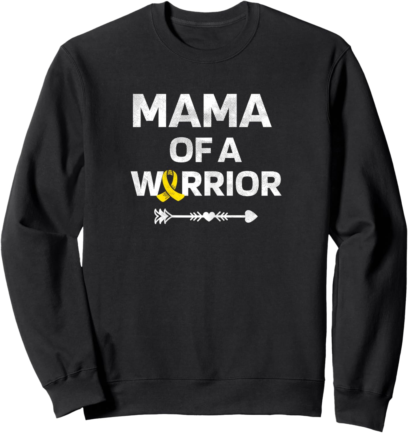 Mama Of A Warrior DIPG Awareness Childhood Cancer Warrior Sweatshirt - Sweatshirt | Black