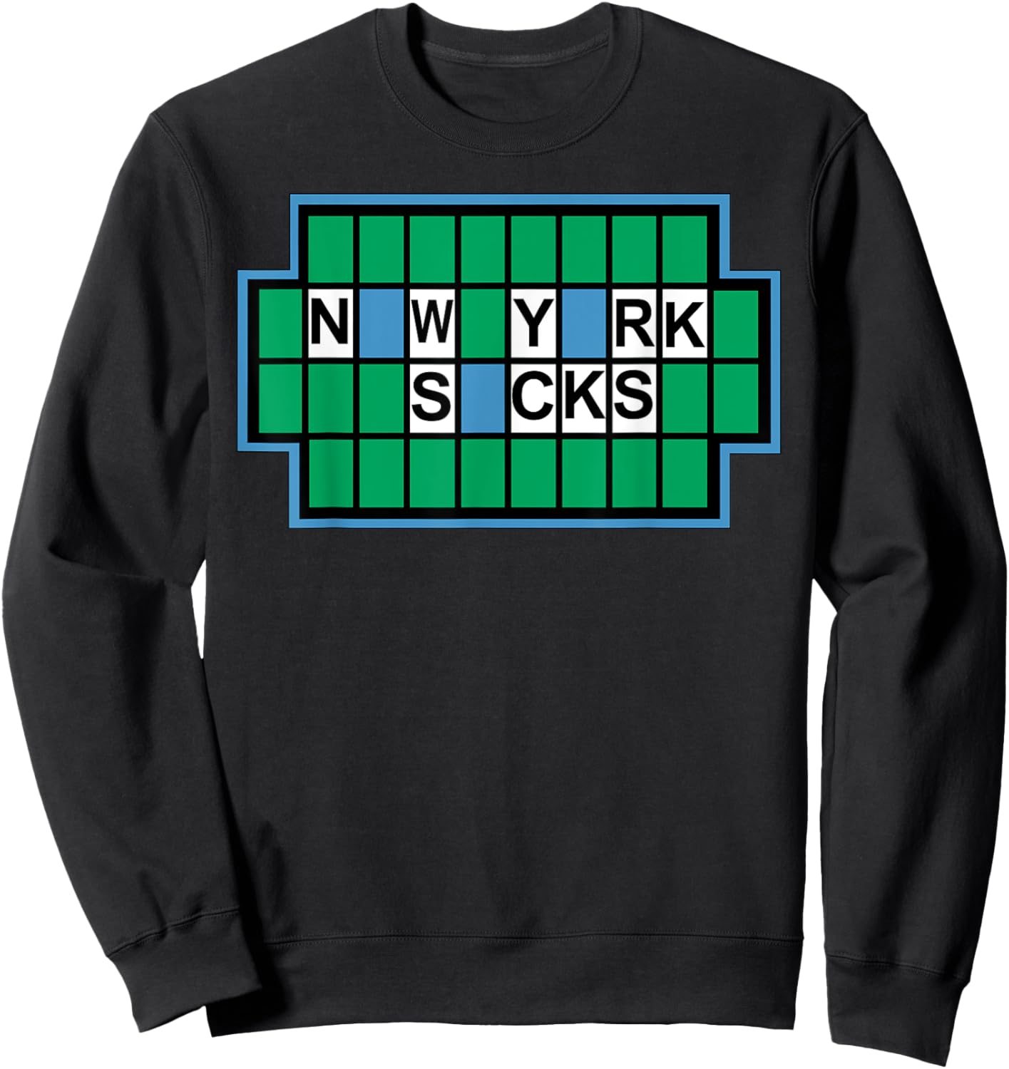 New York Sucks funny I Hate New York - New York Sucks Sweatshirt - Sweatshirt | Black