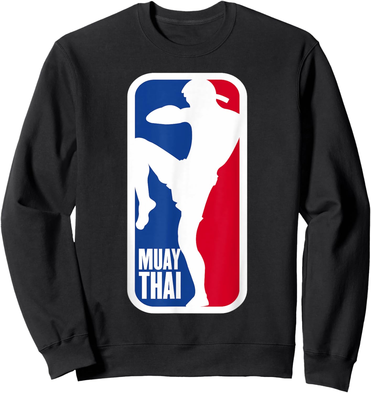 Muay Thai Fighter Retro Kickboxing MMA Training Sweatshirt - Sweatshirt | Black