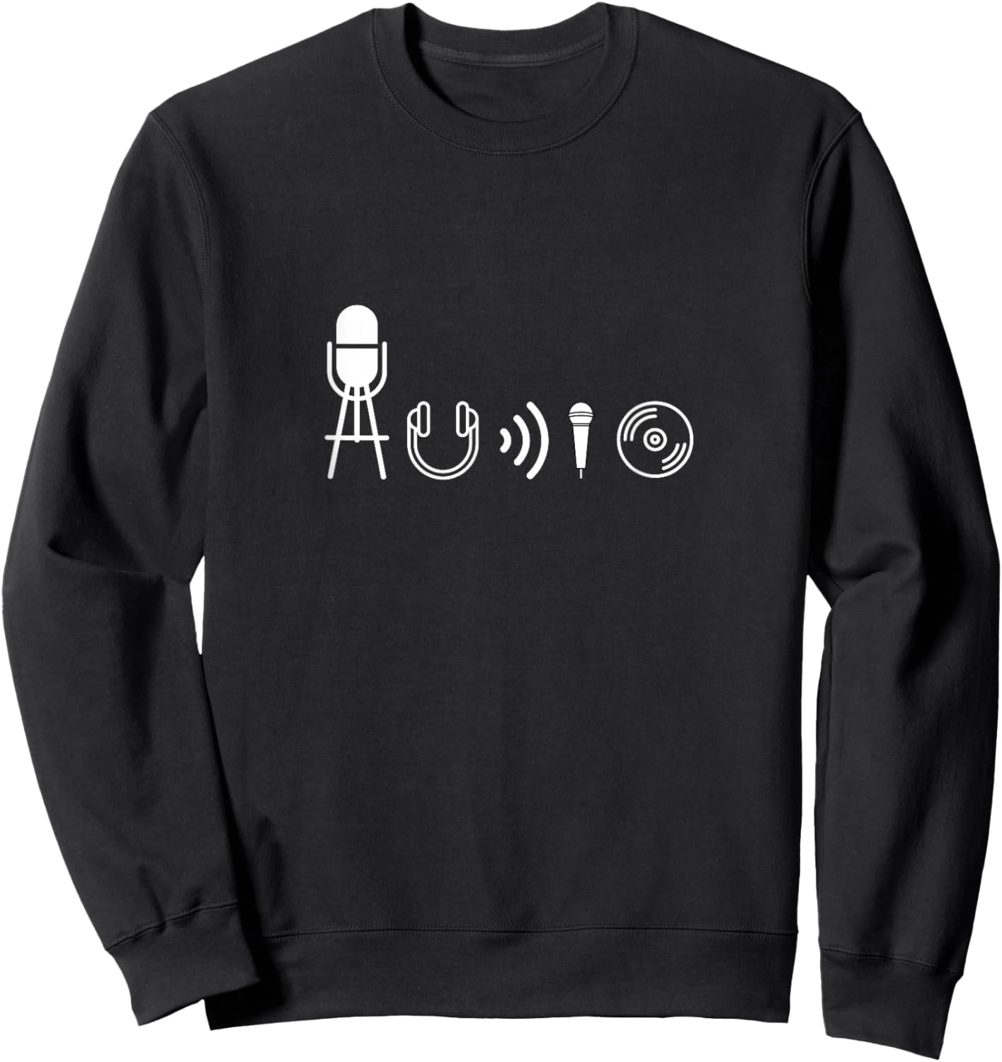 Audio Symbols from Sound, Music, Live Production, Engineer Sweatshirt - Sweatshirt | Black