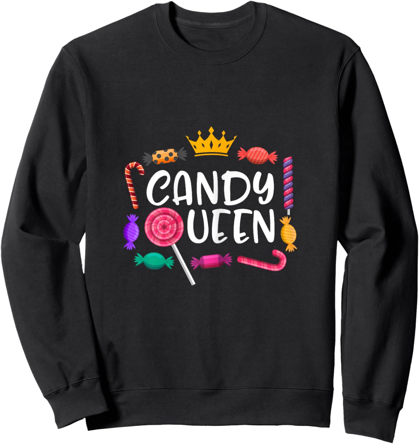 Candy Queen Halloween Lollipop Sweet Lover Sweatshirt - Sweatshirt | Black
