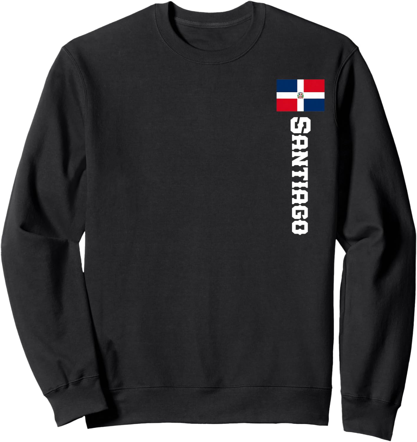 Santiago Last Name Dominican Republic Shirt Women Sweatshirt - Sweatshirt | Black