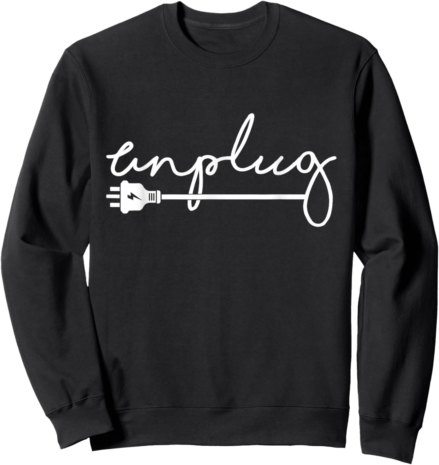 Funny Unplugged Digital Detox Analog Lifestyle Sweatshirt - Sweatshirt | Black
