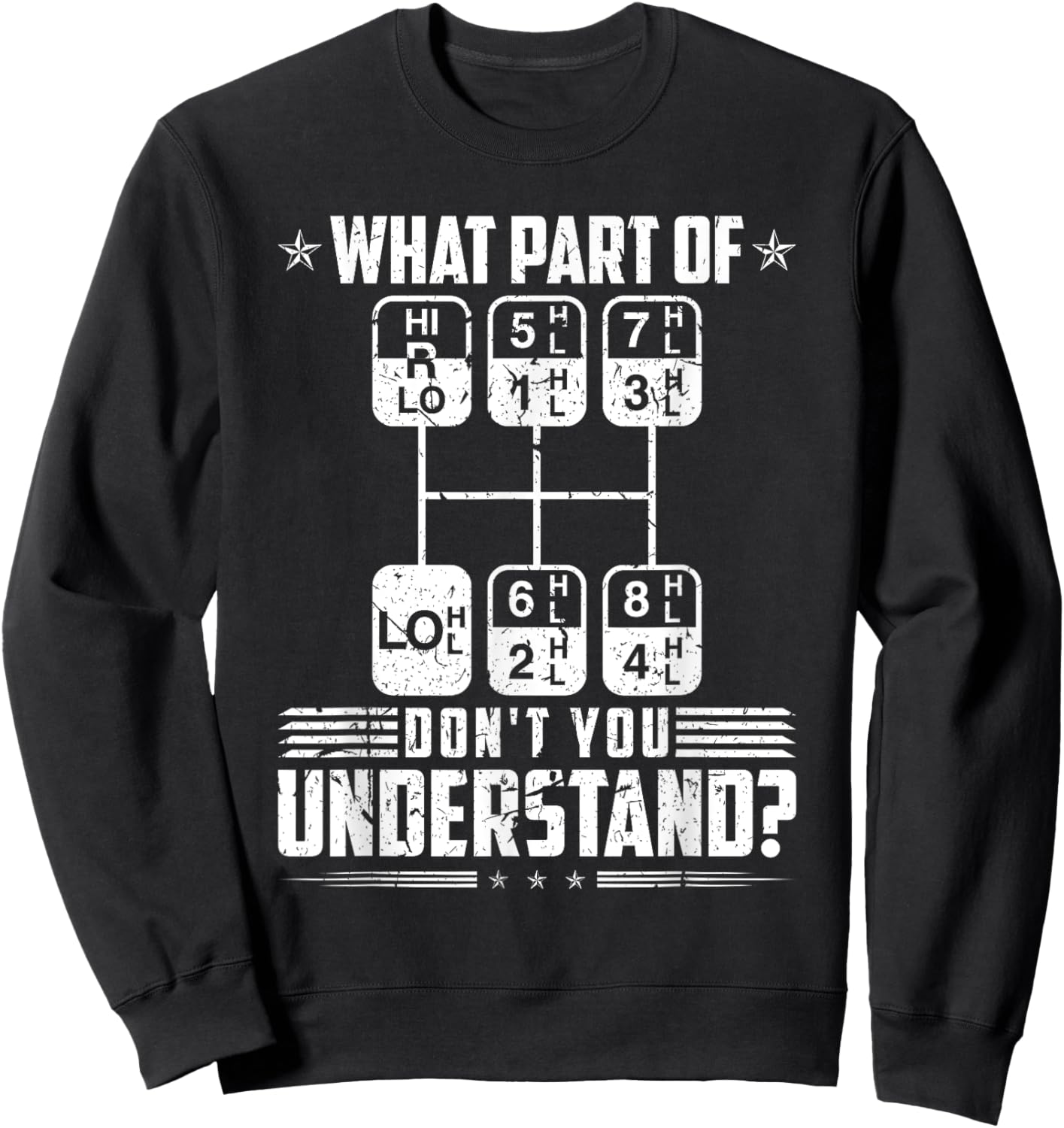 What Part Of Don't You Understand Trucker Sweatshirt - Sweatshirt | Black