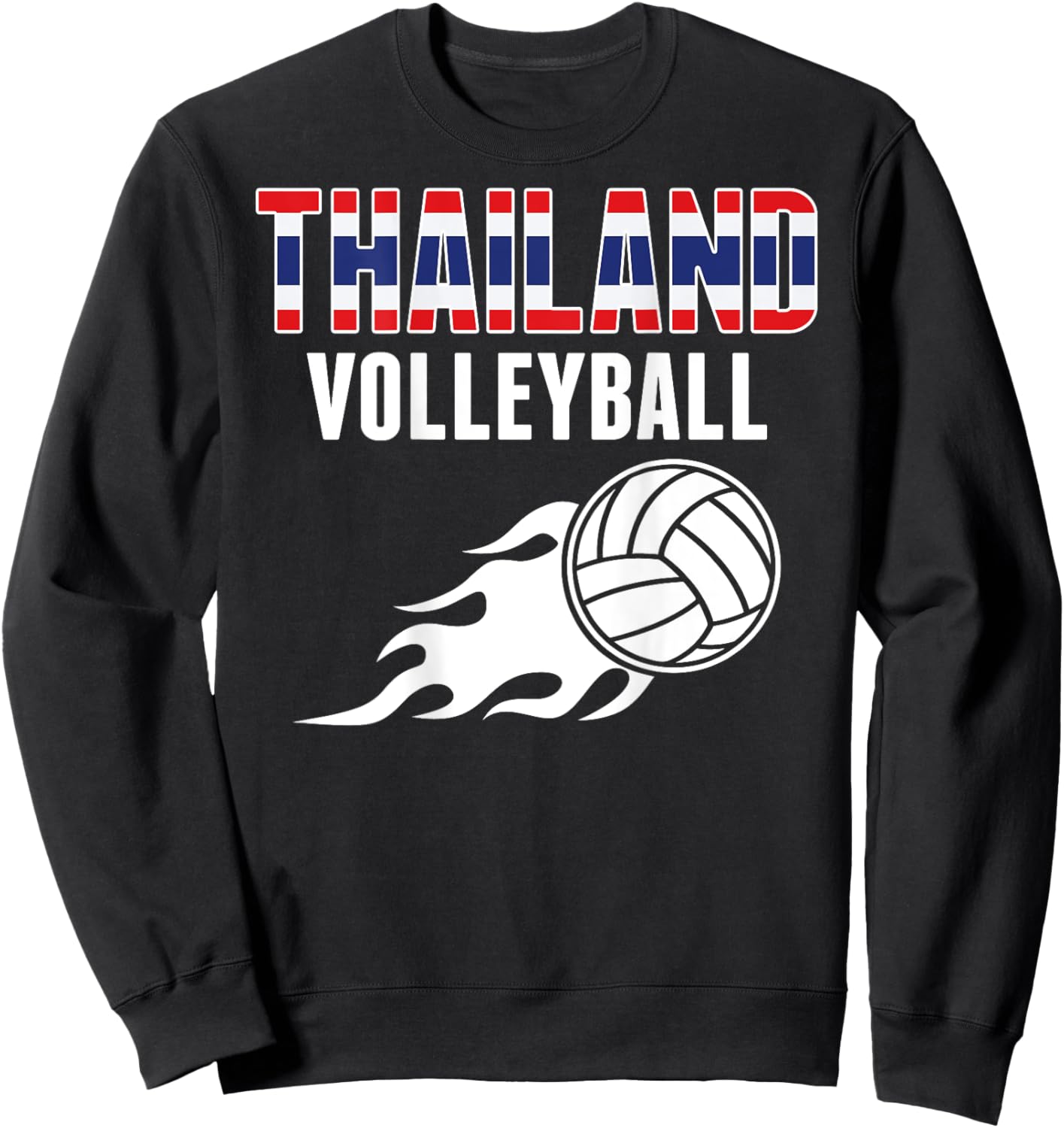 Thailand Volleyball Fans Jersey - Thai Flag Summer Sports Women Kids Sweatshirt - Sweatshirt | Black