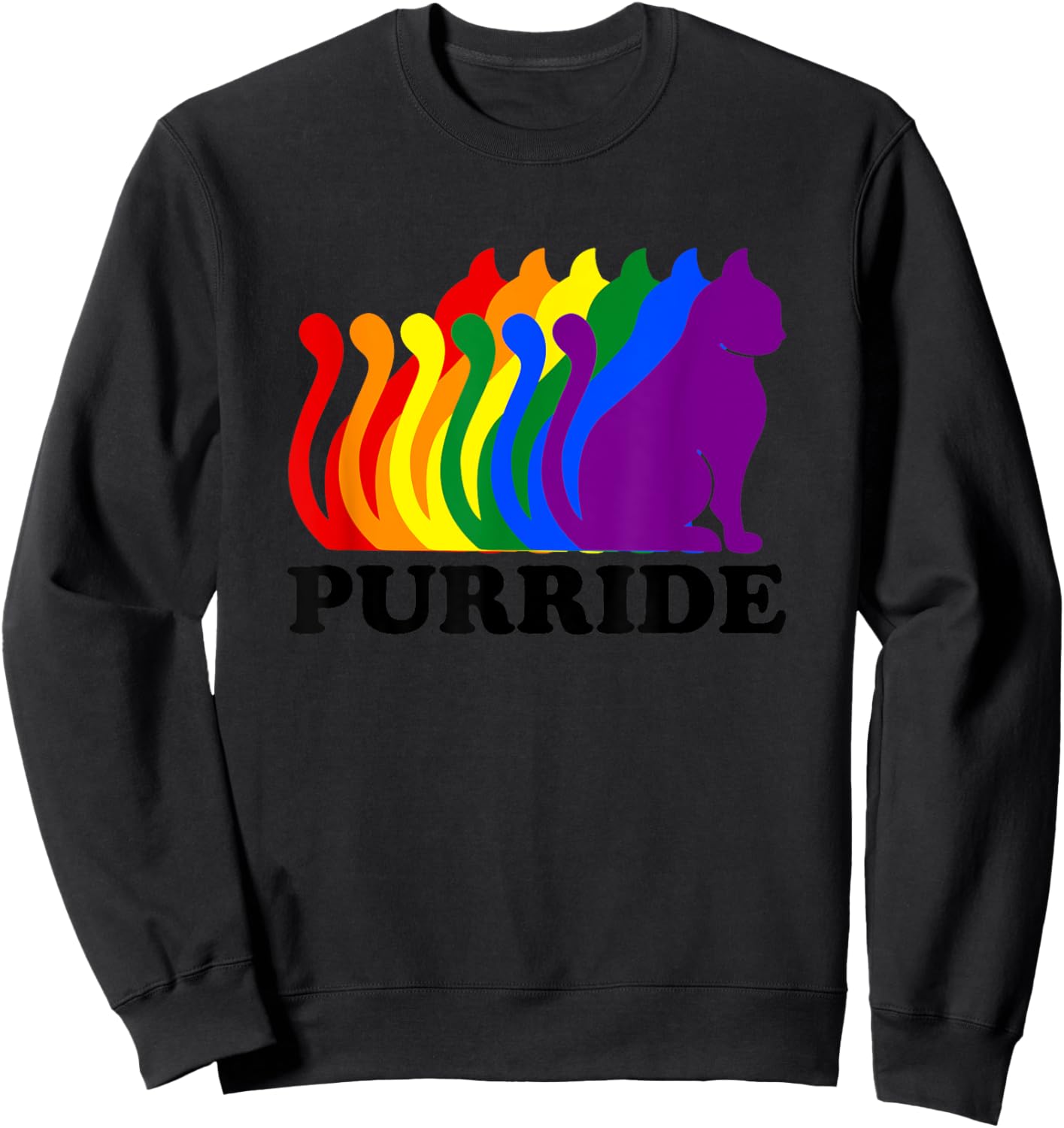 Purride Shirt Purride Cat Shirt Pride Cat Shirt Purride Sweatshirt - Sweatshirt | Black