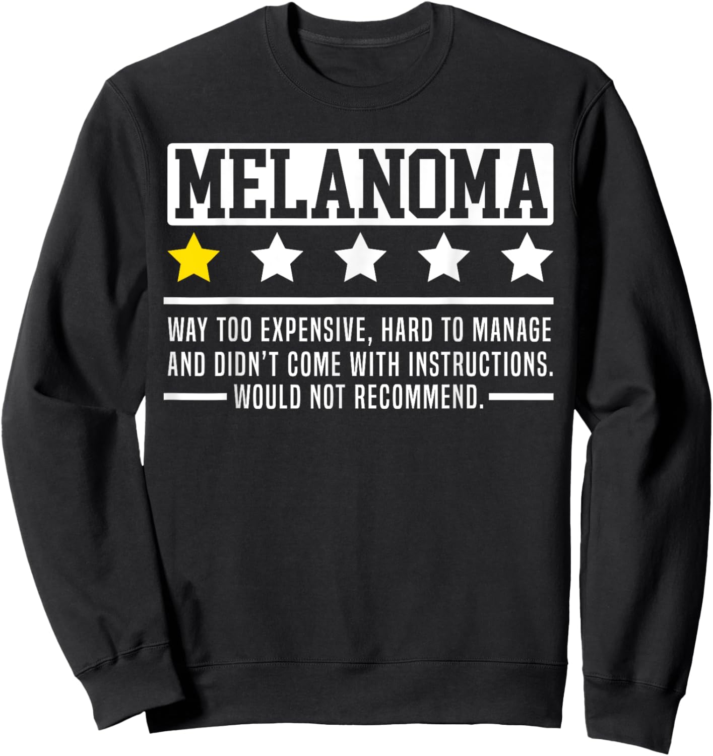 Melanoma Warrior Skin Cancer Melanoma Awareness Sweatshirt - Sweatshirt | Black